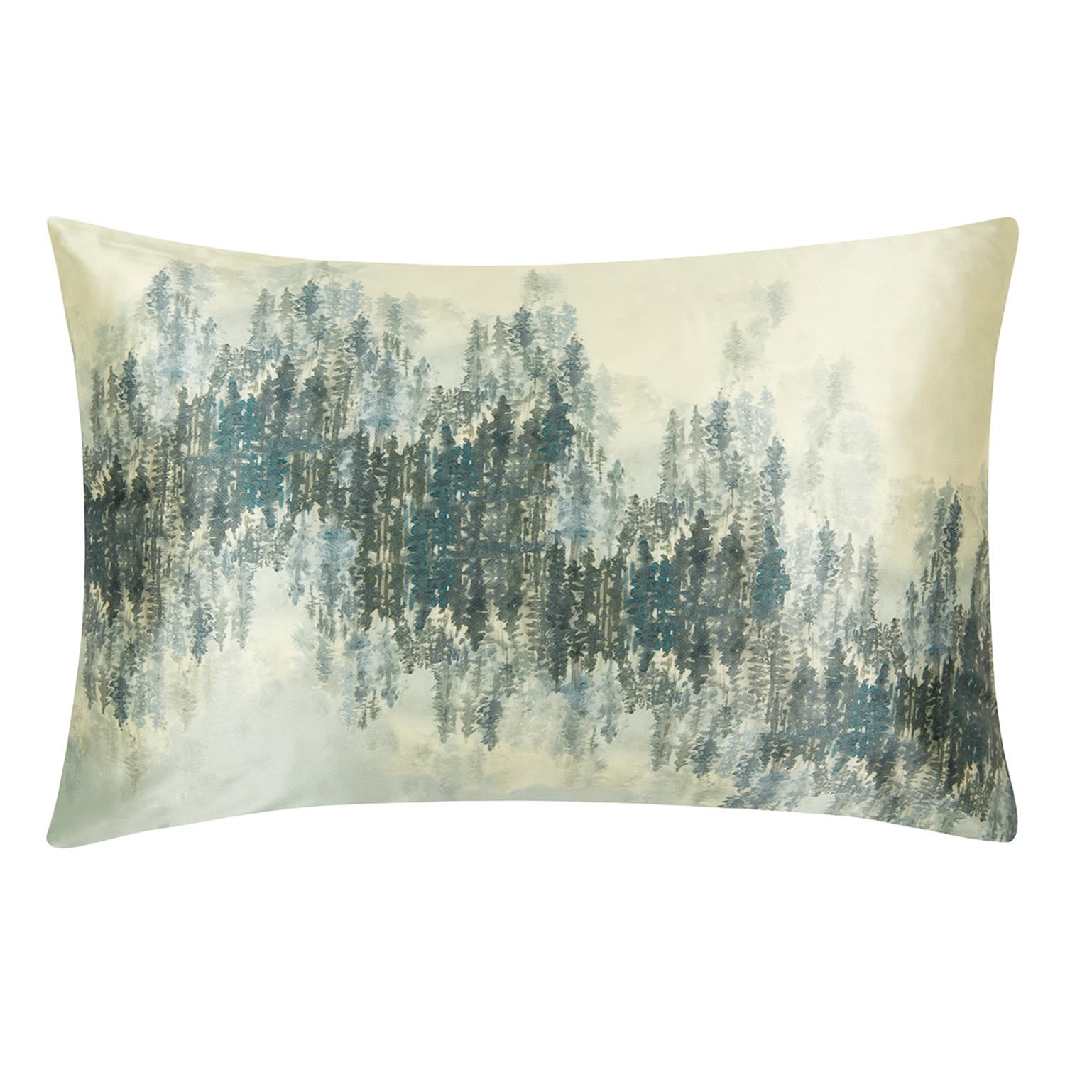 Genevie Neutrals / Green Forest Silk Pillowslip In Multi