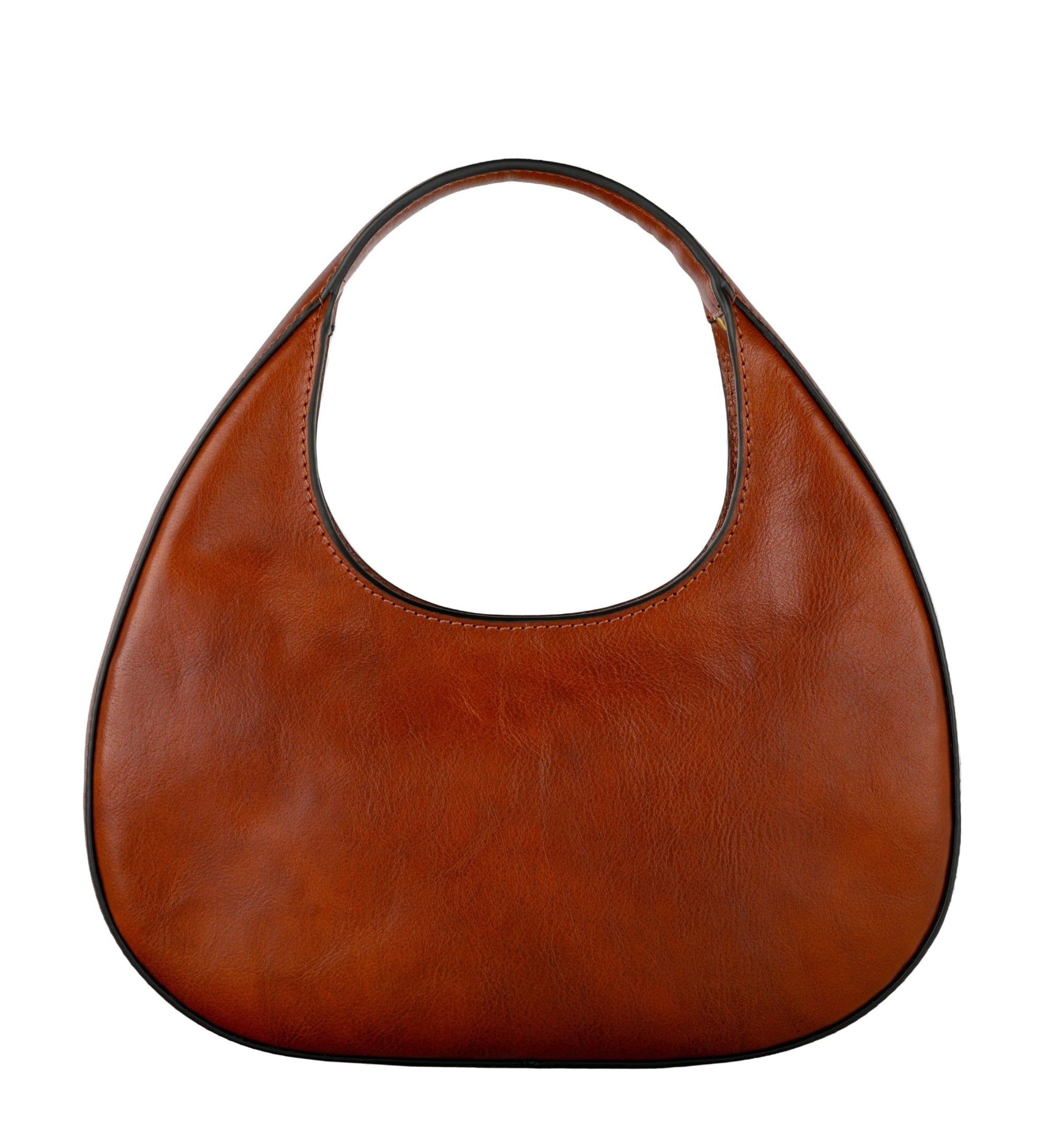 Time Resistance Leather Handbag For Women In Cognac Brown – The Moonstone In Brown