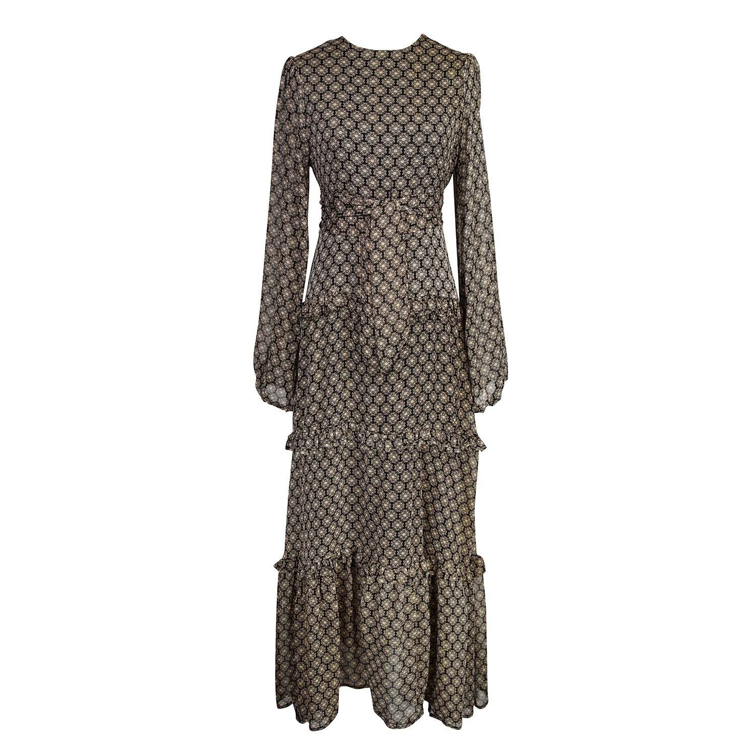 Jennafer Grace Women's Brown Oracle Love Maxi Dress