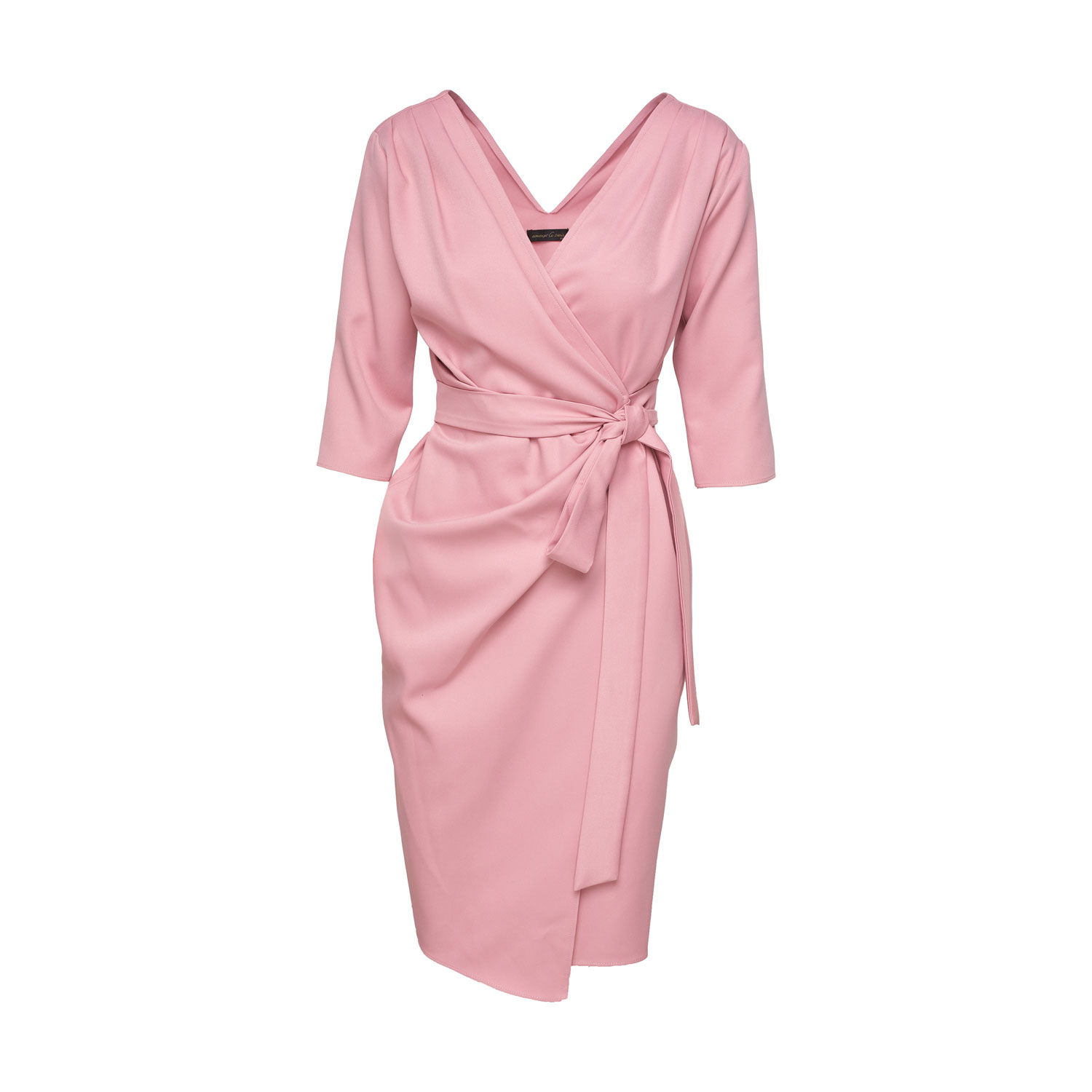 Women’s Pink / Purple Wrap Cocktail Powder Pink Dress Xs/S Concept a Trois