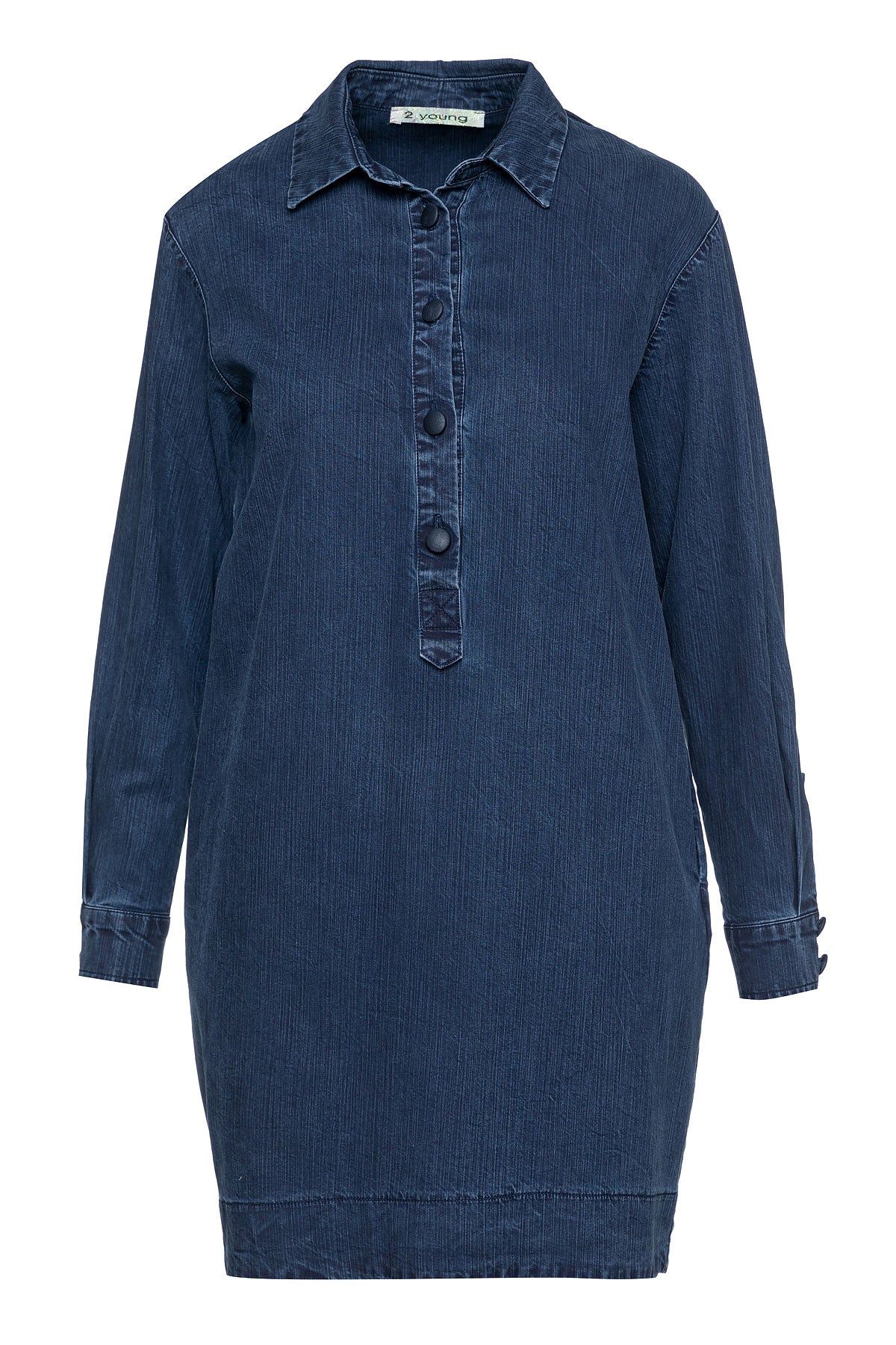 Conquista Women's Blue Denim Shirt Dress By  Fashion In Blue