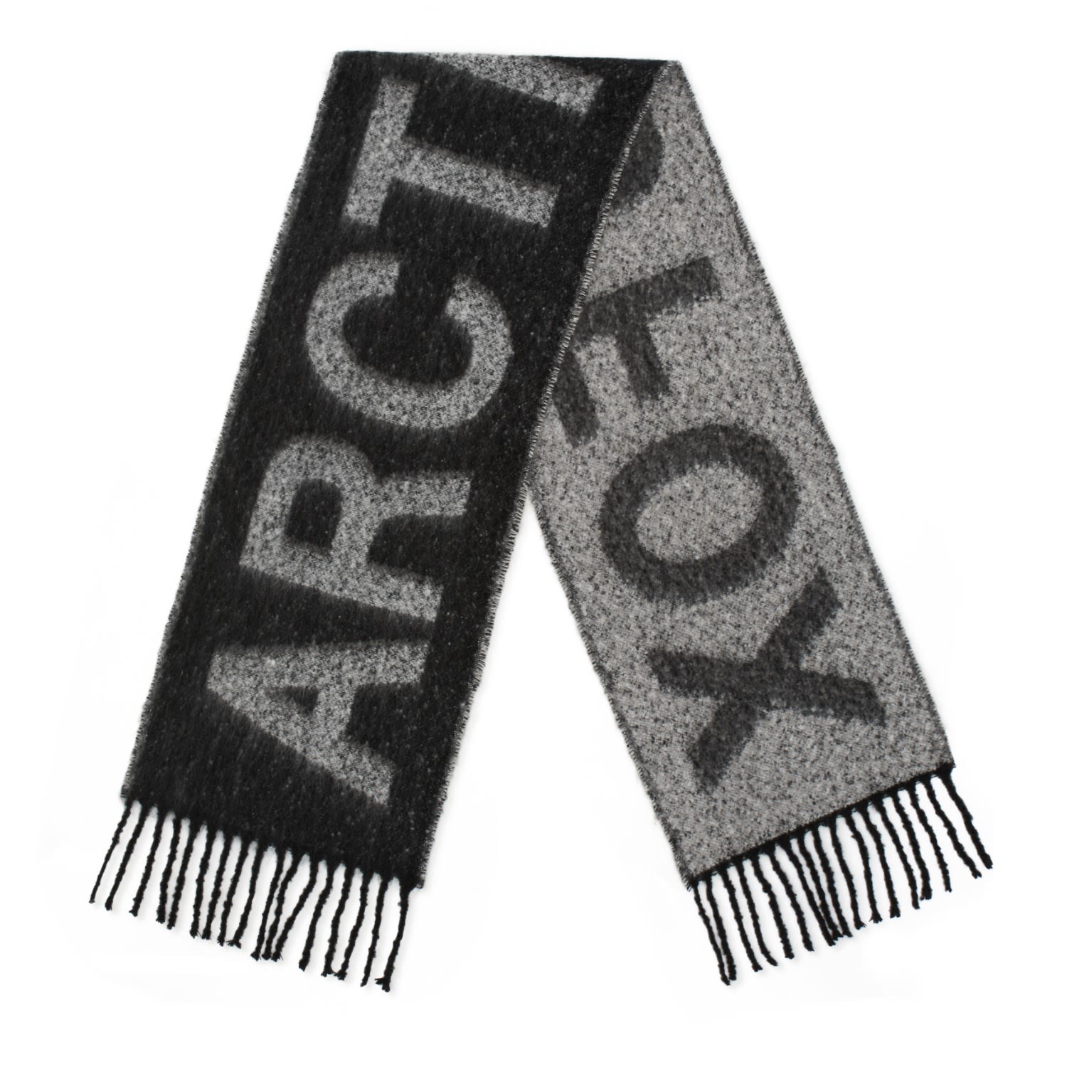 Arctic Fox & Co. Women's Black / White / Grey The Logo Scarf - Monochrome In Black/white/grey