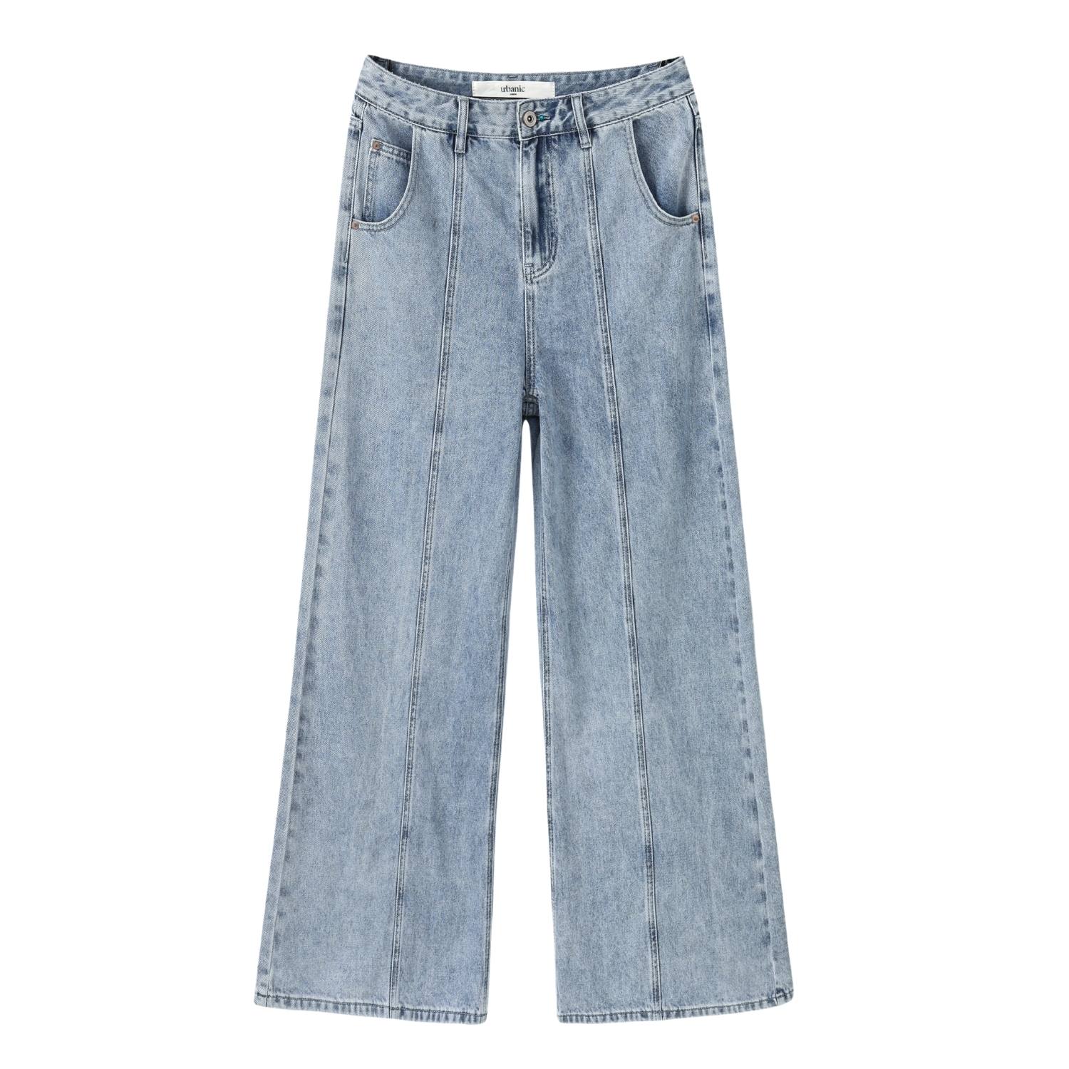 Urbanic Low-waist Wide Leg Jeans - Light Blue