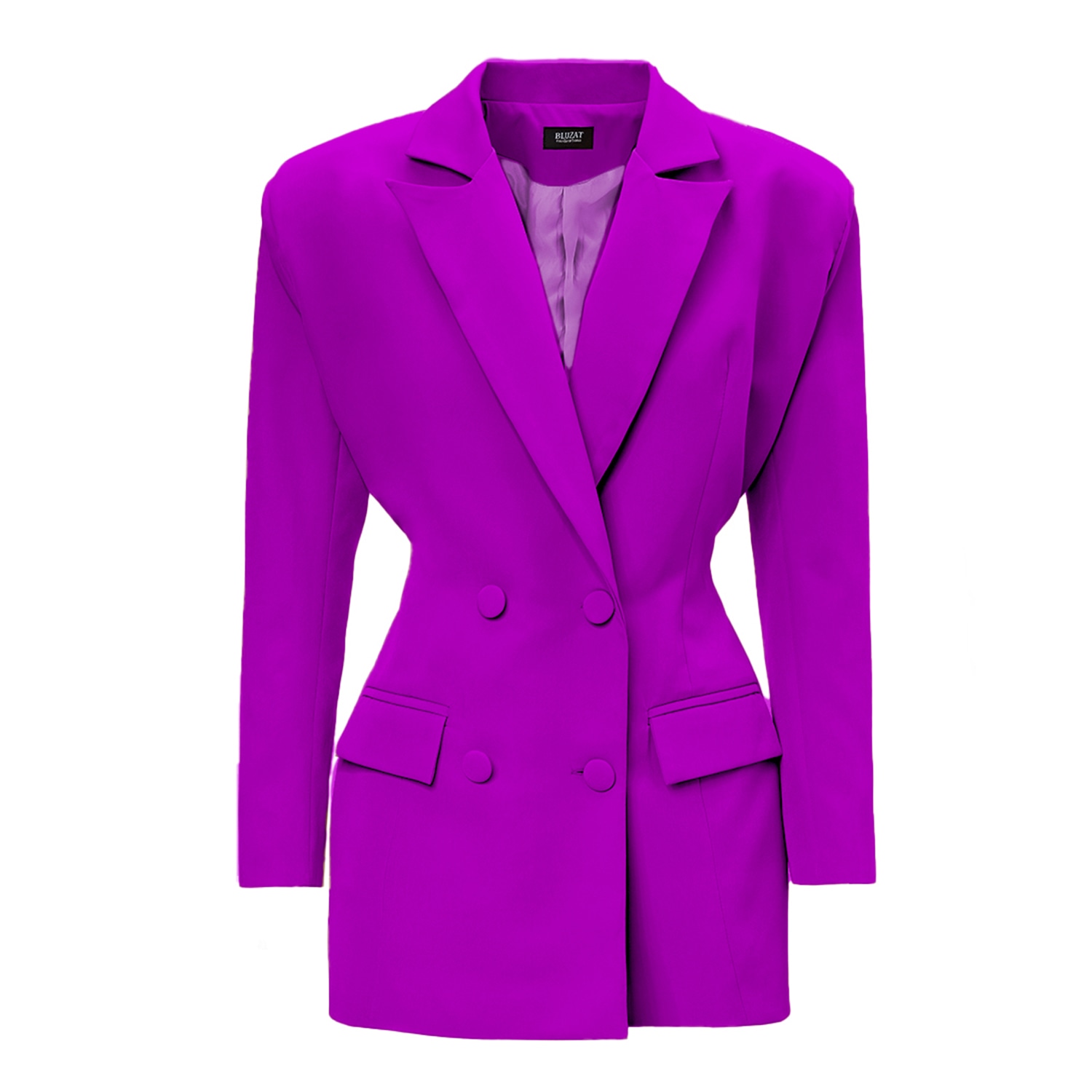 Women’s Pink / Purple Purple Tailored Hourglass Blazer Extra Small Bluzat