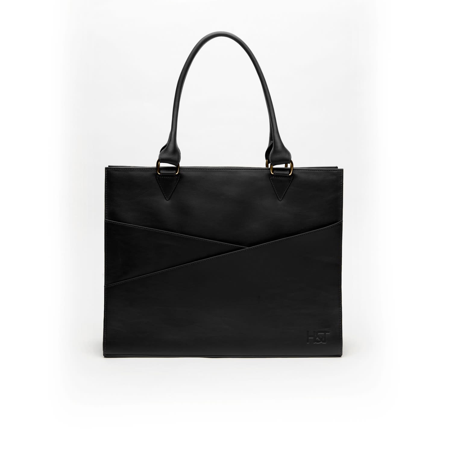 structured leather tote