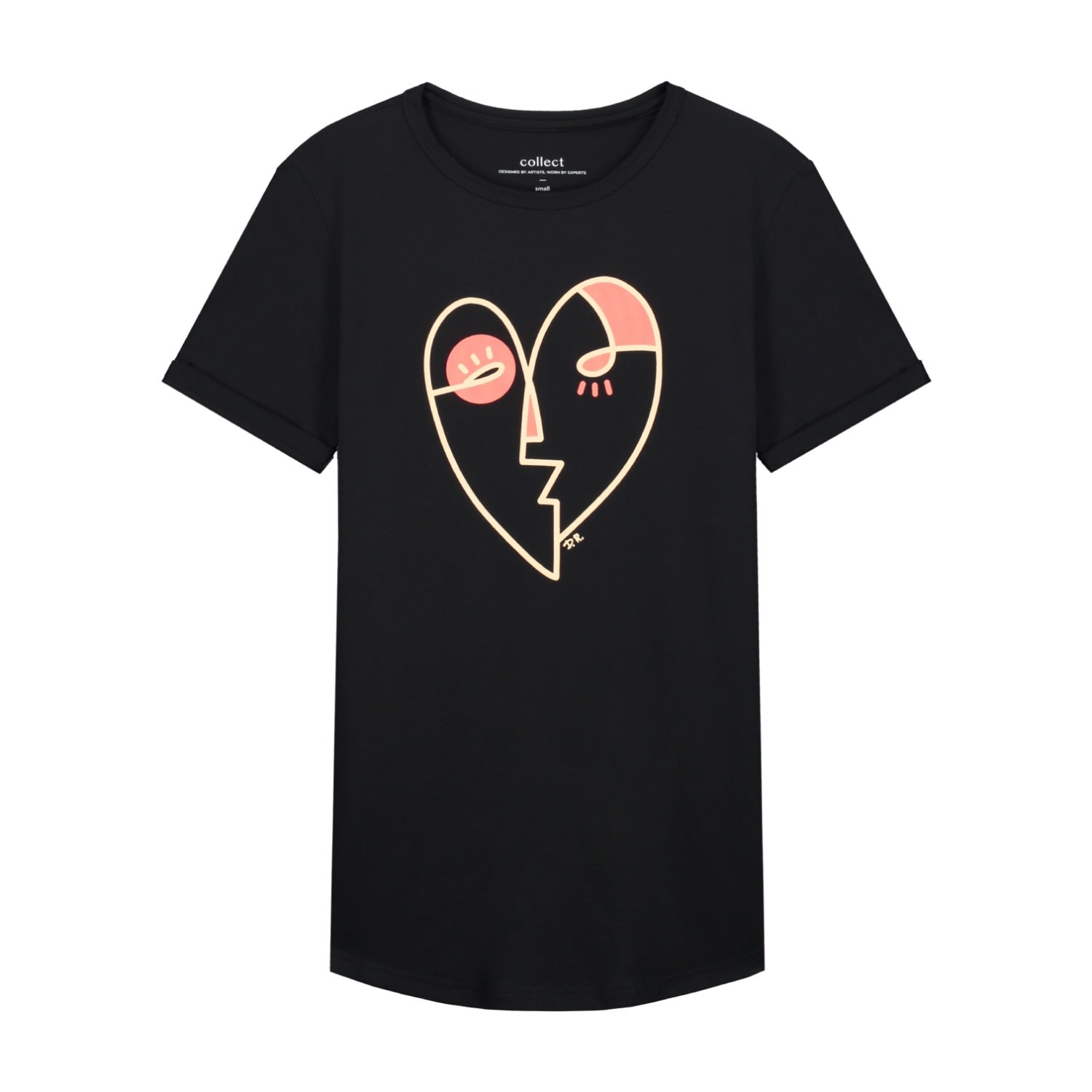 Collect The Label Men's Heart Tee Black In Black