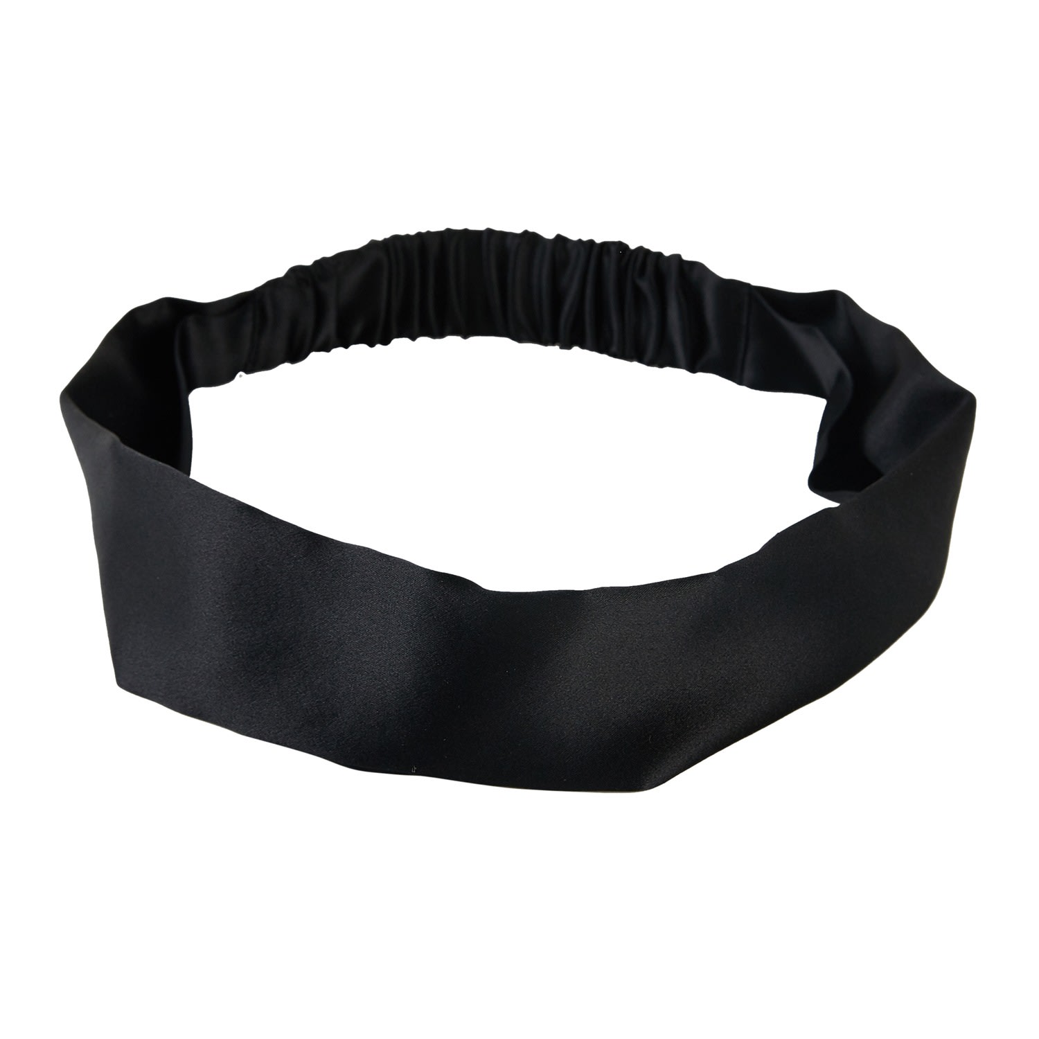 Soft Strokes Silk Women's Pure Mulberry Silk Flat Headband - Set Of Two - Black In Black