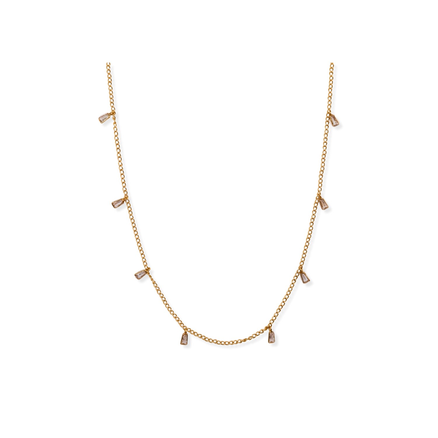 Women’s Gold Dainty Baguette Necklace Daniela Janette