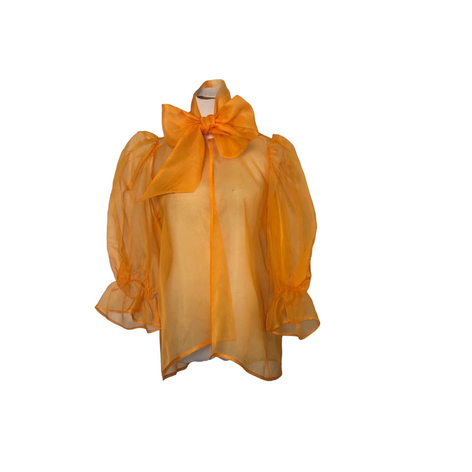 Women’s Yellow / Orange Natalie Silk Organza Evening Jacket Large Monica Mahoney