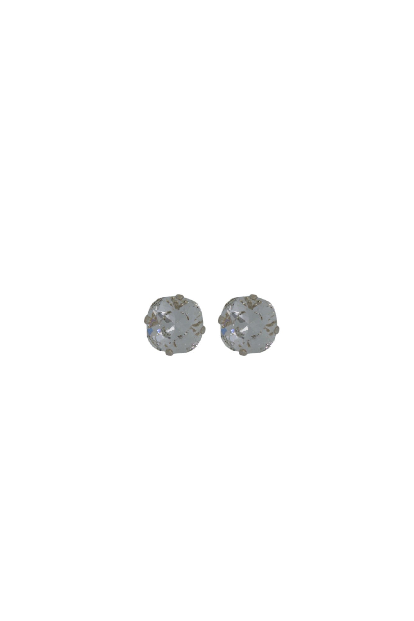 Vickisarge Women's Neutrals The Little Clear Stud In Platinum