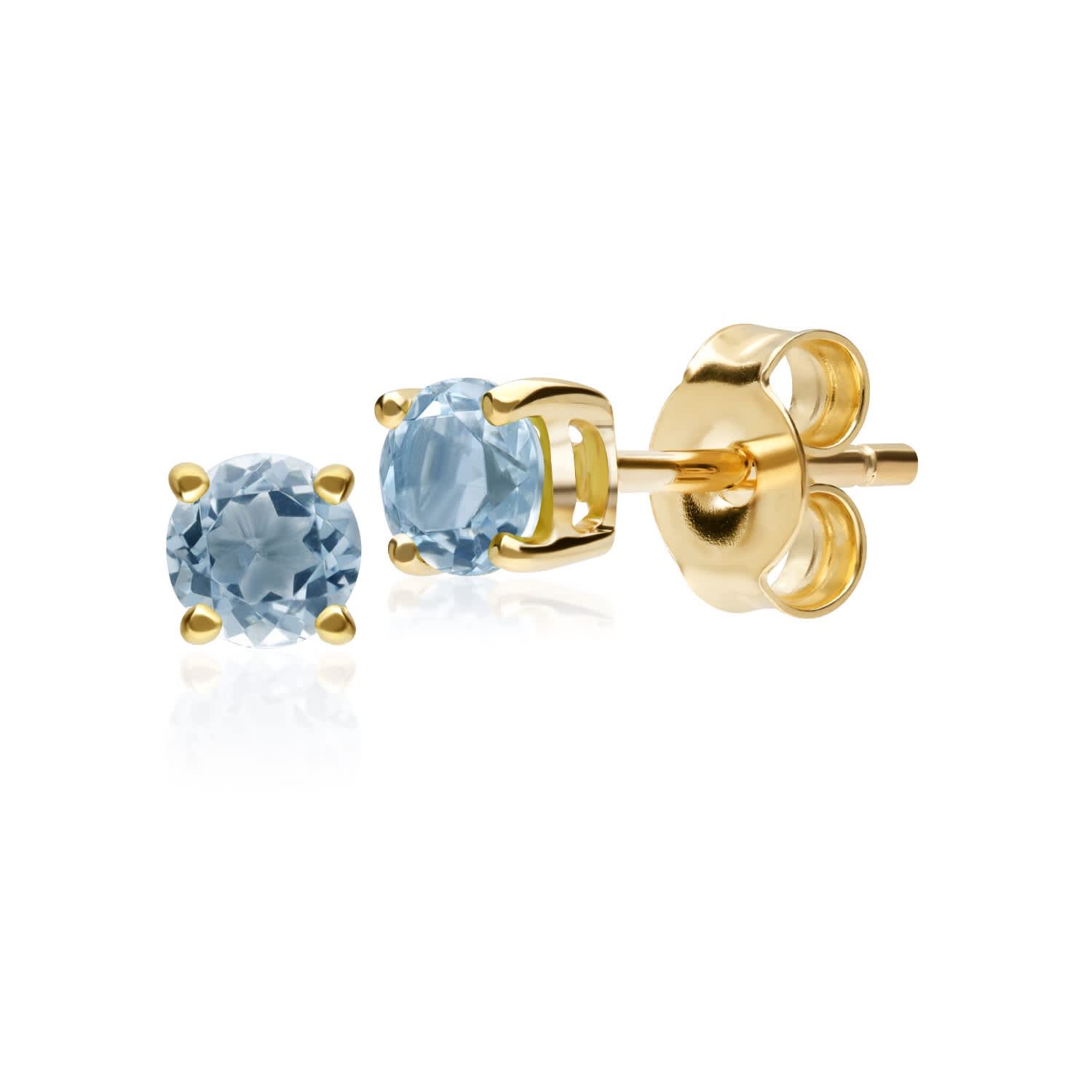 Aquamarine stud hotsell earrings yellow gold