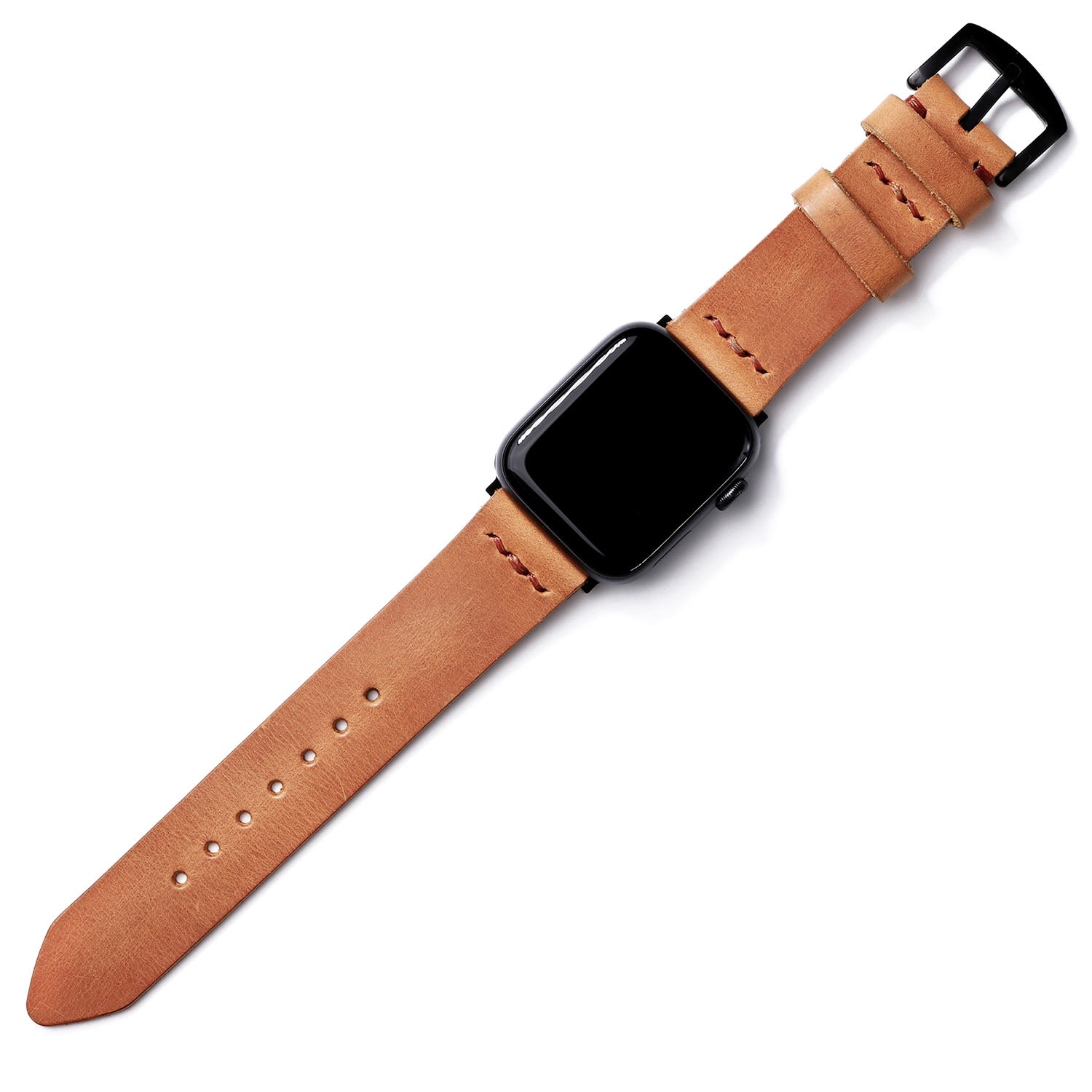 Roarcraft Men's Neutrals / Yellow / Orange Apple Watch Leather Band - Mustard In Yellow/orange