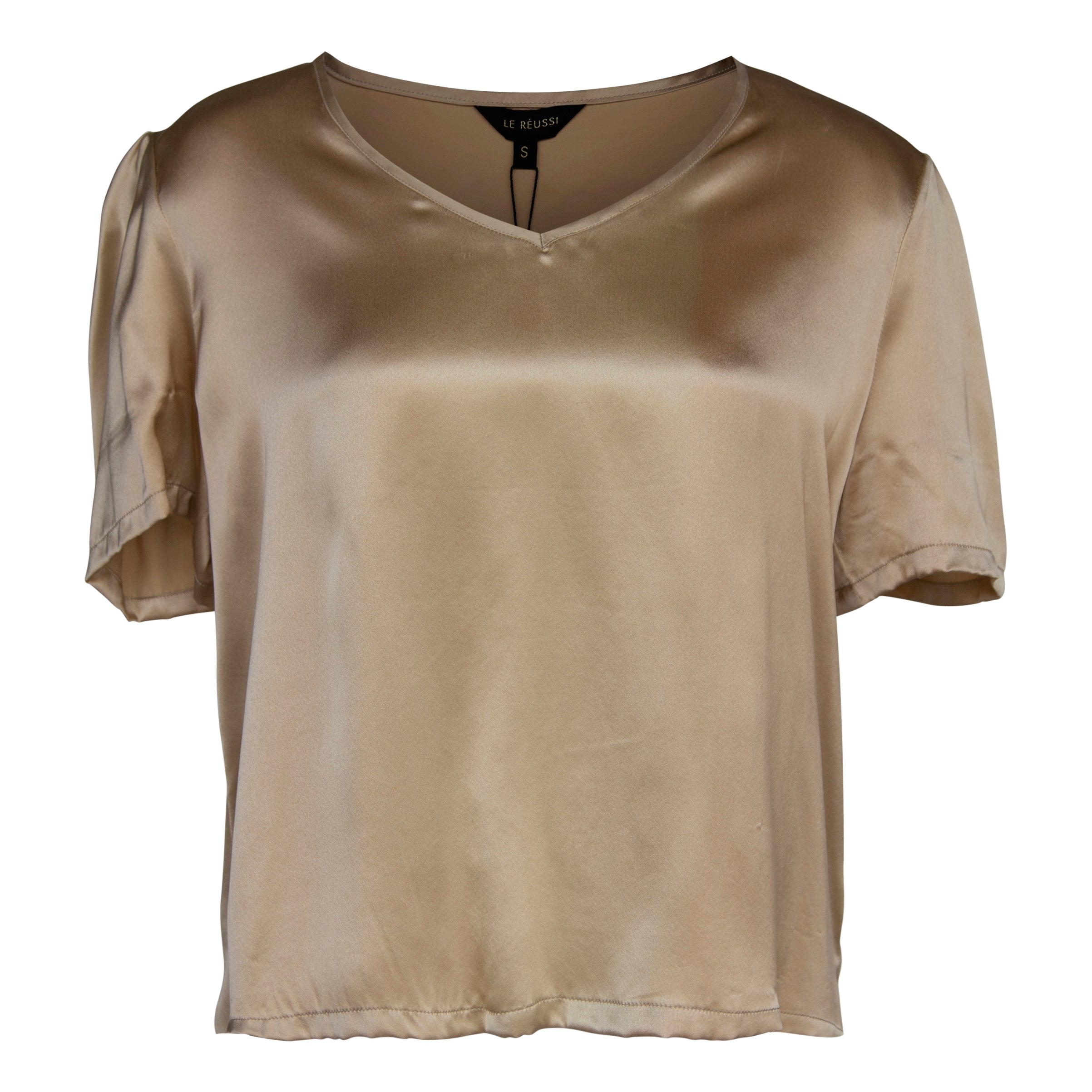 Le Réussi Women's Gold Champagne V-neck Blouse In Brown