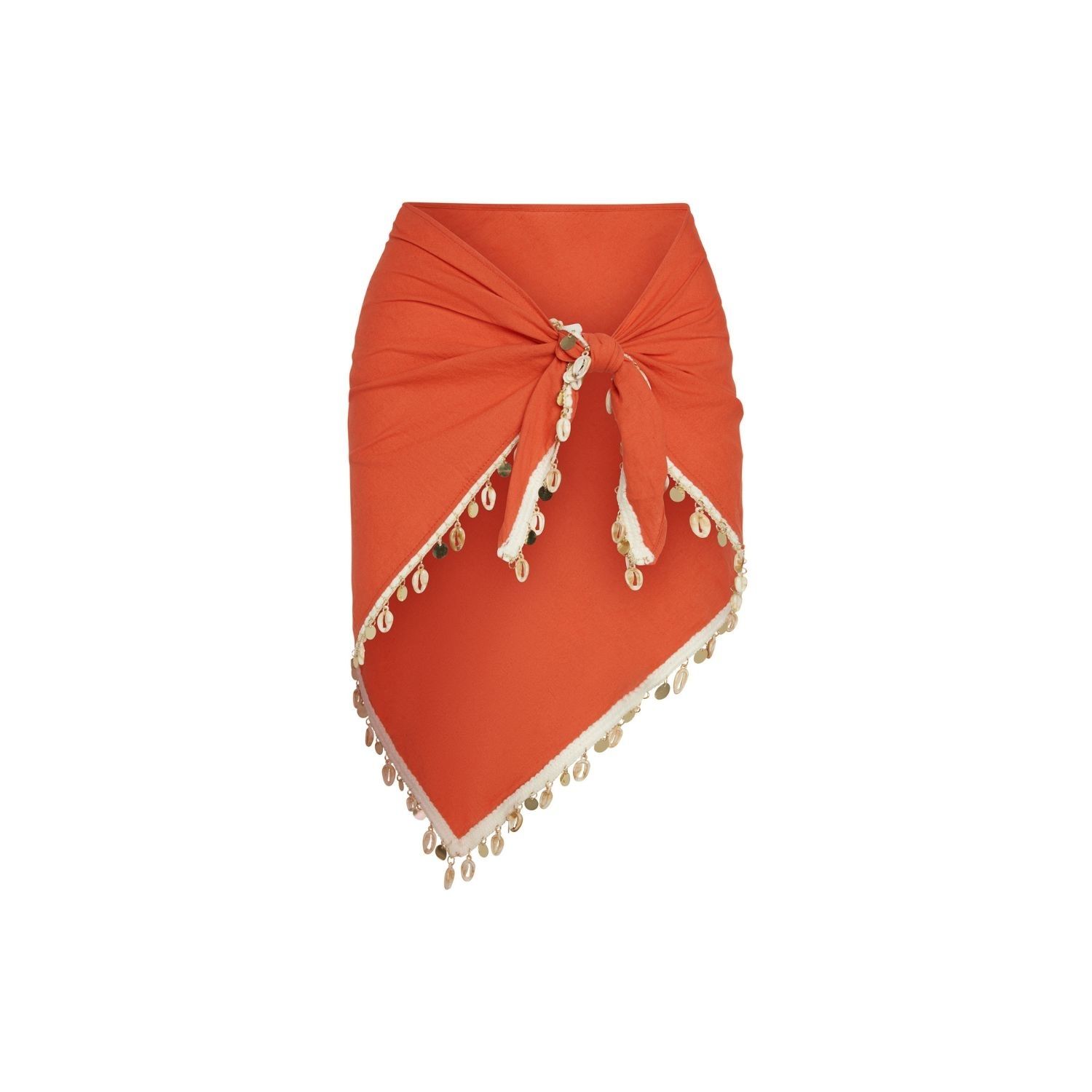 Aja Swimline Women's Sereia Sarong - Orange In Red