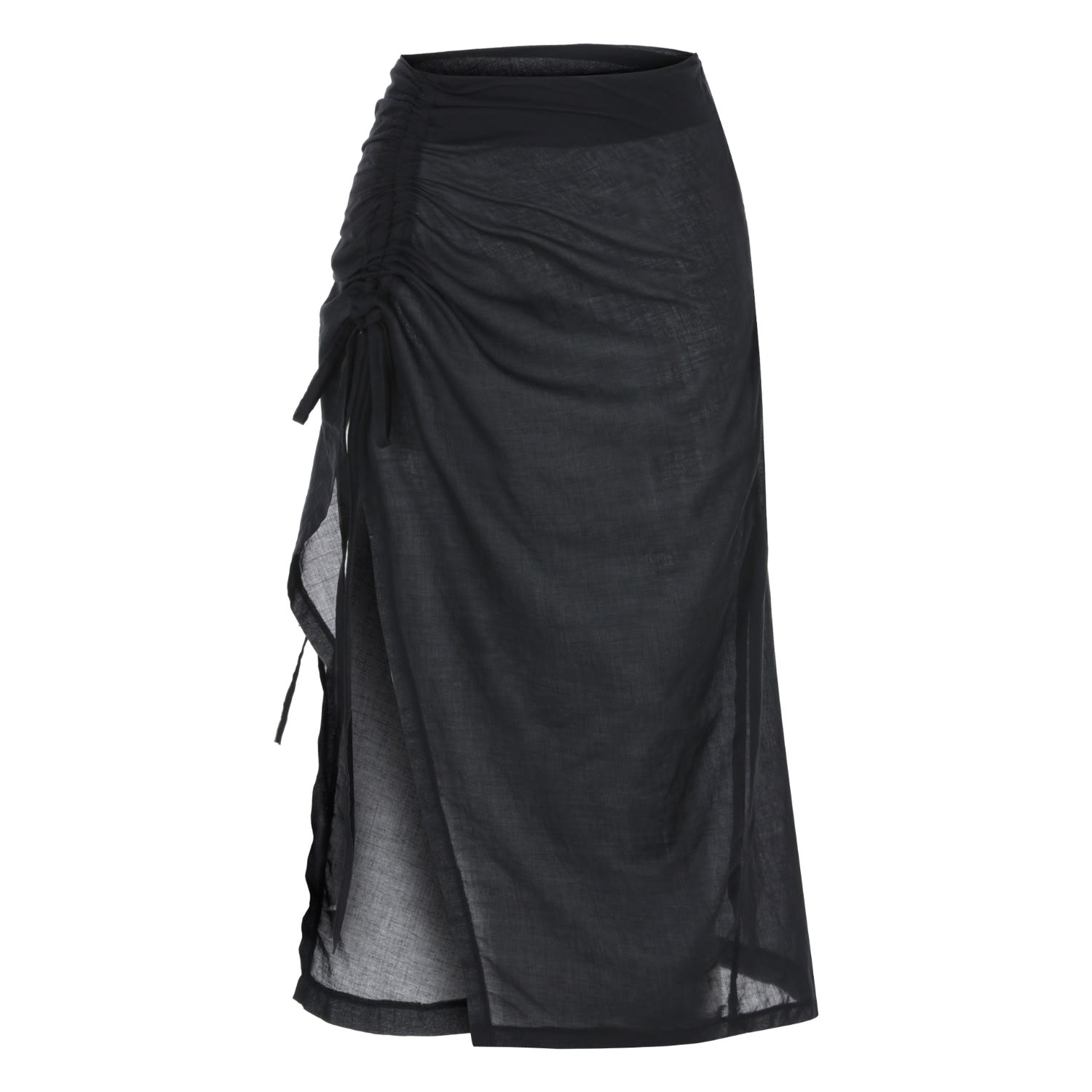 Seliarichwood Women's Midi Beach Skirt Black