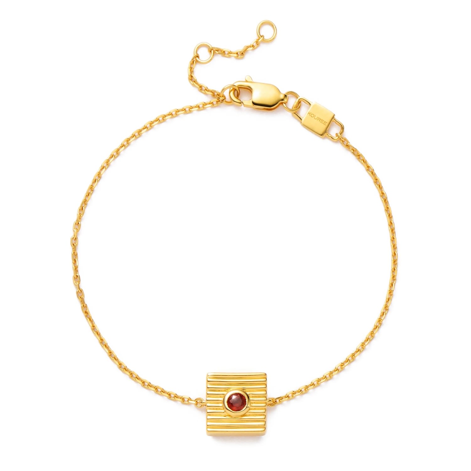 Women&rsquo;s Gold &rsquo;Braver Than You Think&rsquo; Fixed Charm Bracelet | Kouree