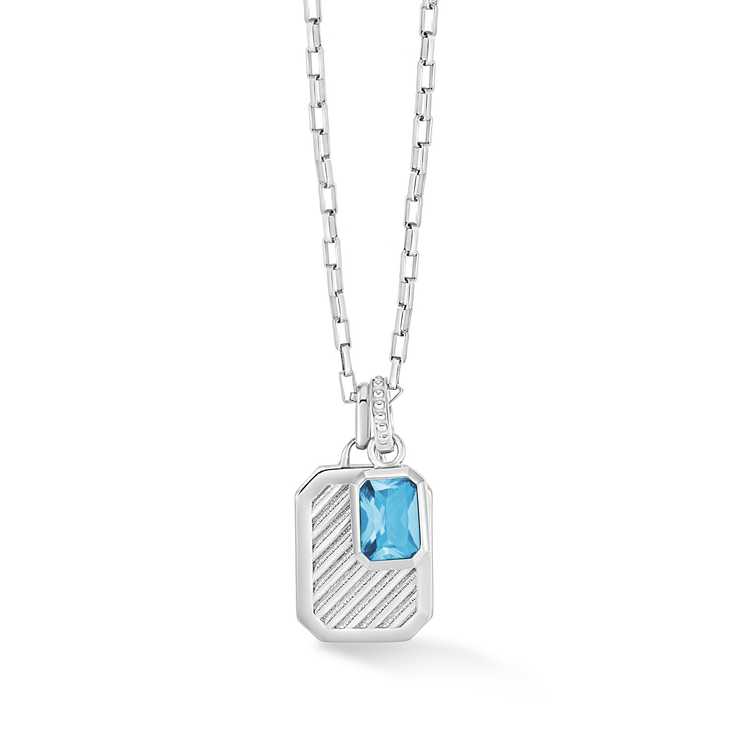 Dower & Hall Octagon Humbug Paperclip Necklace In Metallic