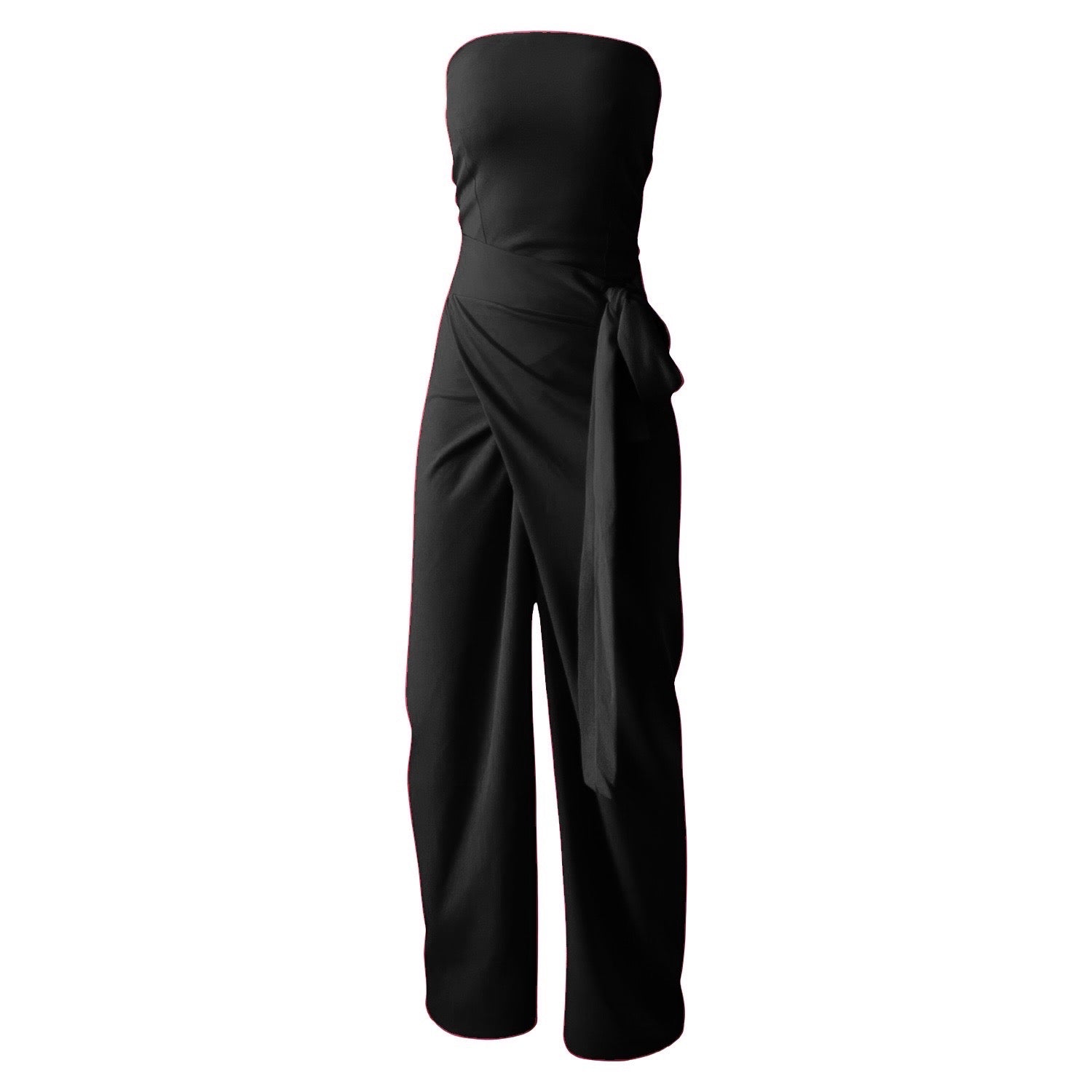 Black Corset & Wrap Wide Leg Trousers Co Ordinates Set S/M London Atelier Byproduct
