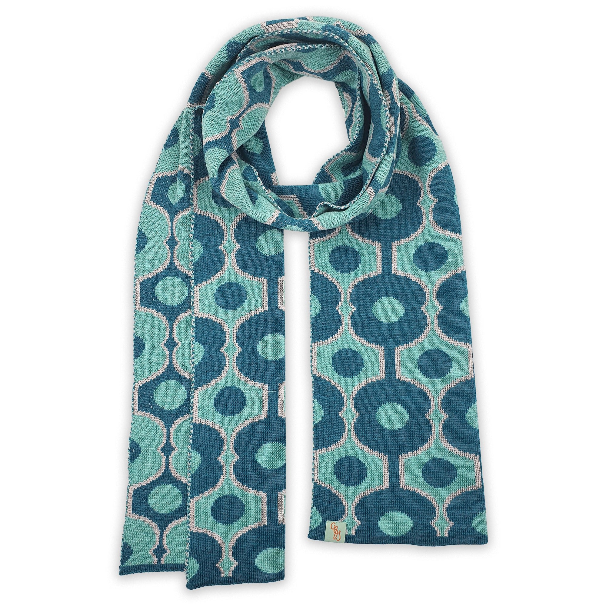 Otto & Spike Women's Scarves - Motel - Merino - Blue