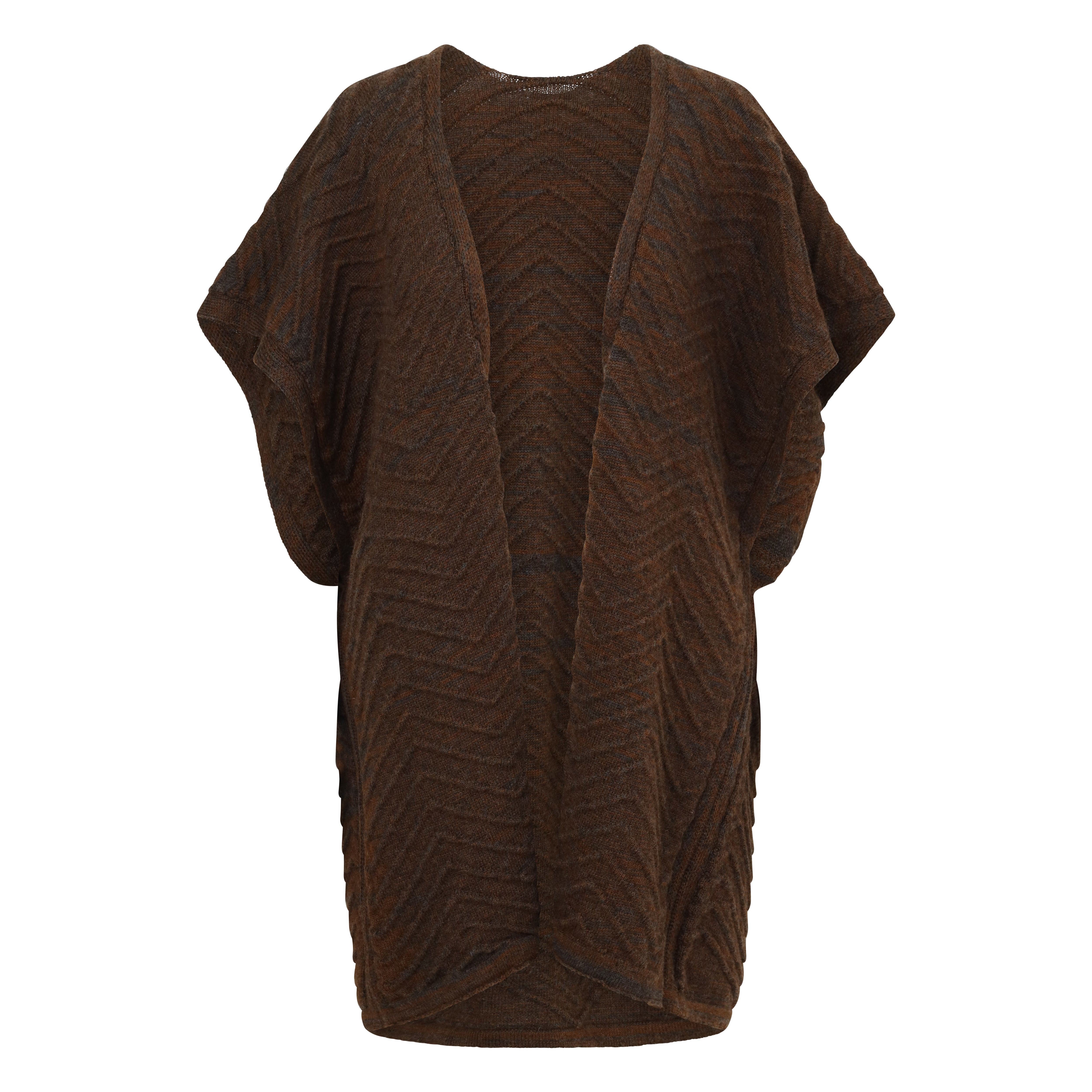 Alpaca Apparel Women's Alpaca Sleeveless Cardigan - The Chocolate Brown Luxe Mix