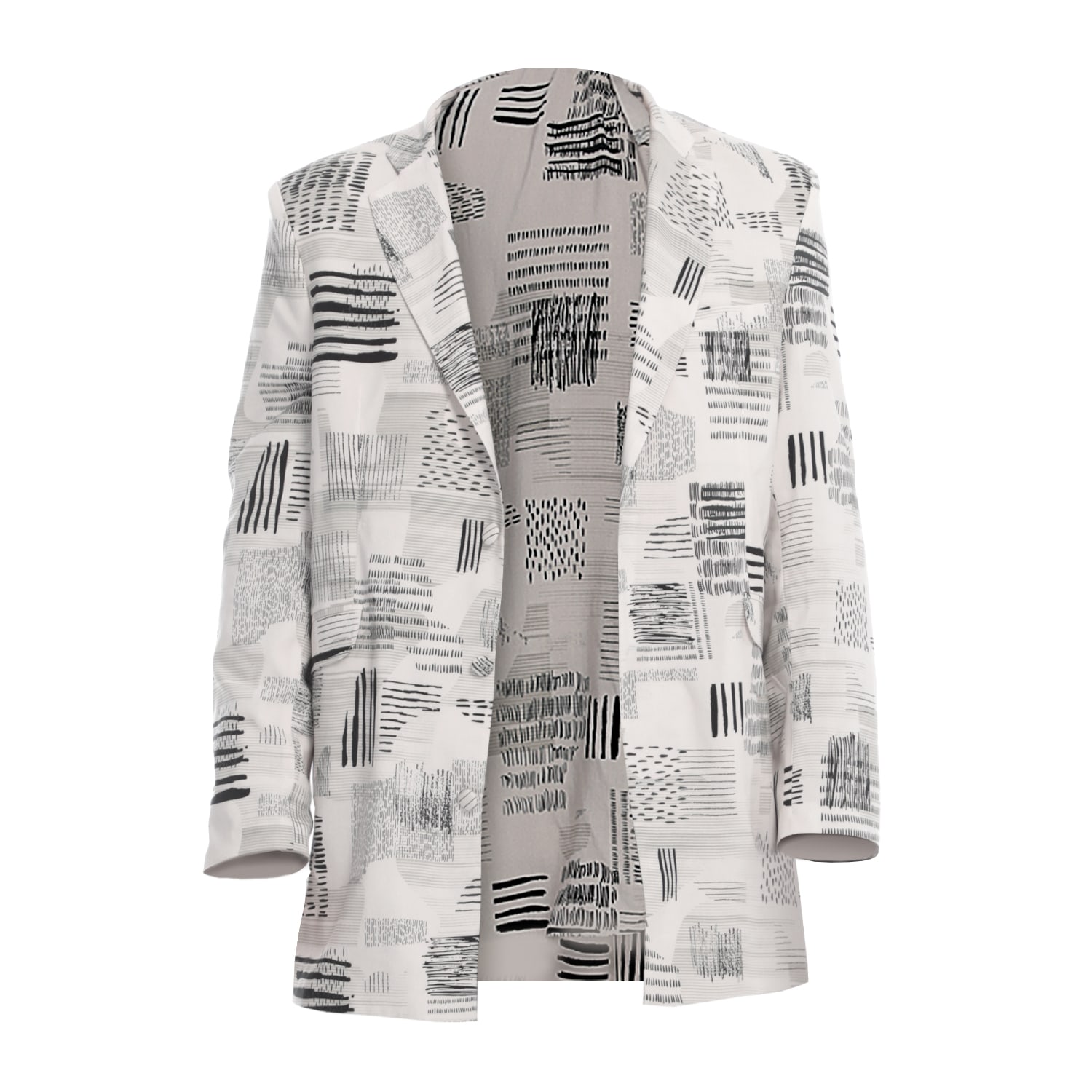 Maison Bogomil Men's White Graphic Print Jacket In White