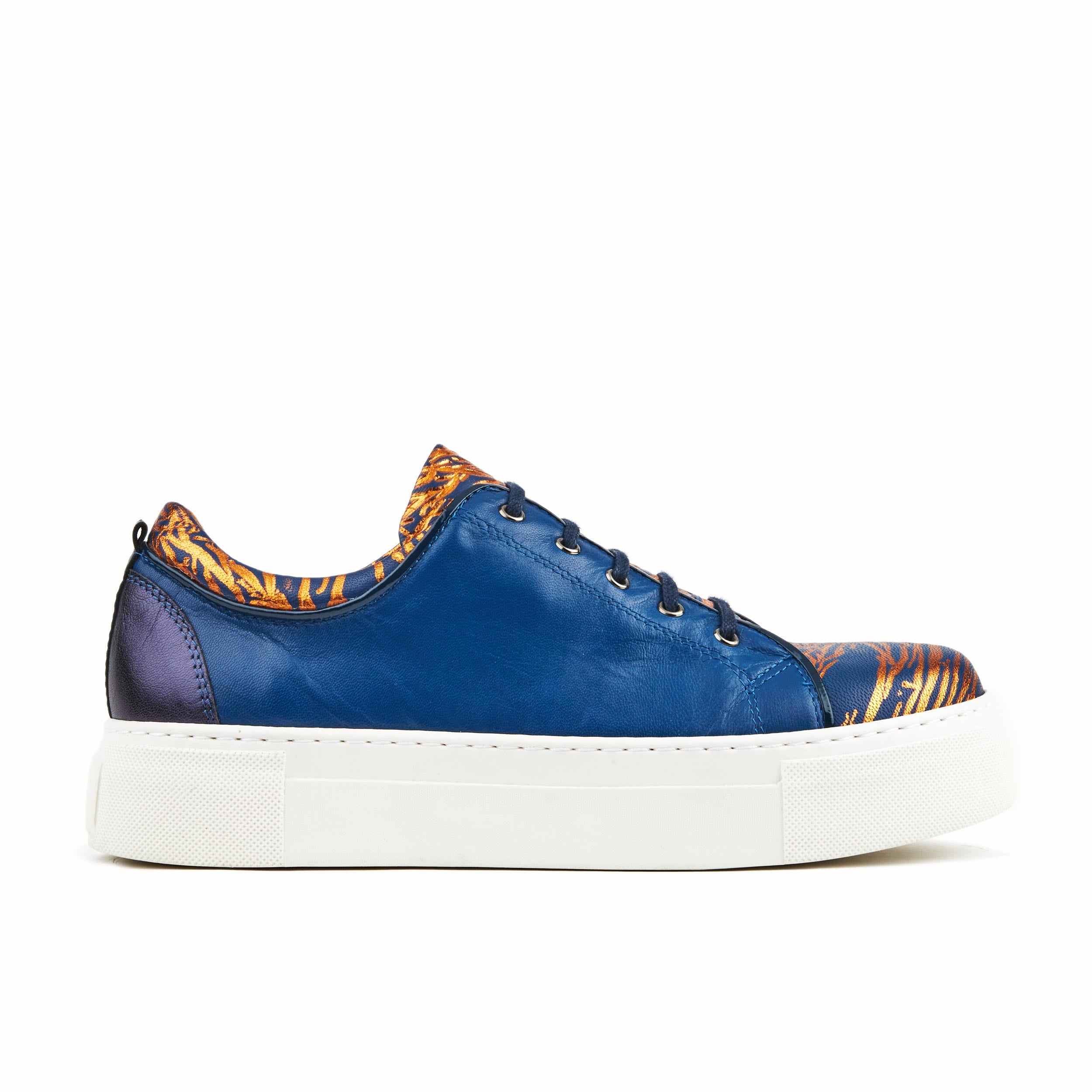 Gold / Blue Penn - Blue & Gold - Womens Designer Sneakers 5 Uk Embassy London Usa