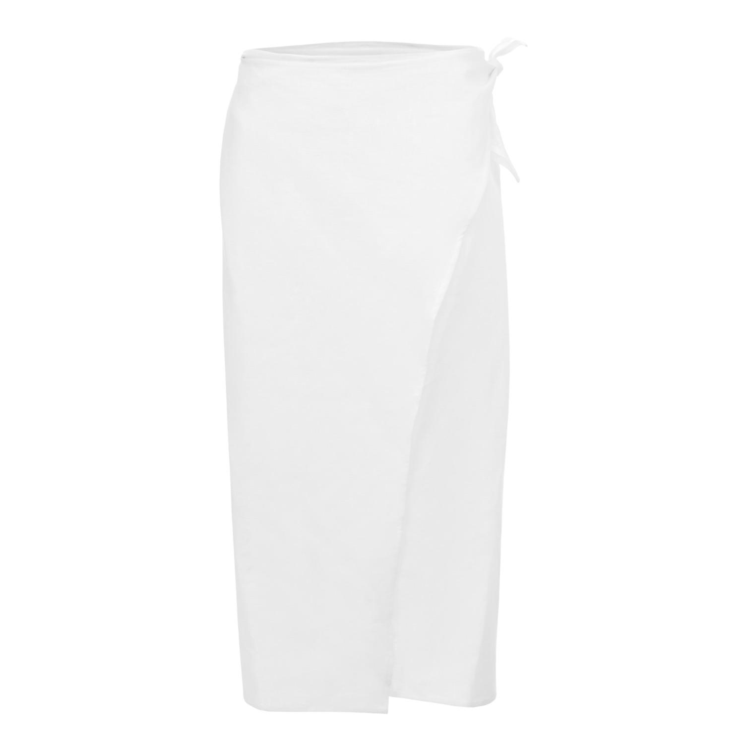 Women’s Linen Wrap Skirt - White Small Oh!Zuza Night & Day