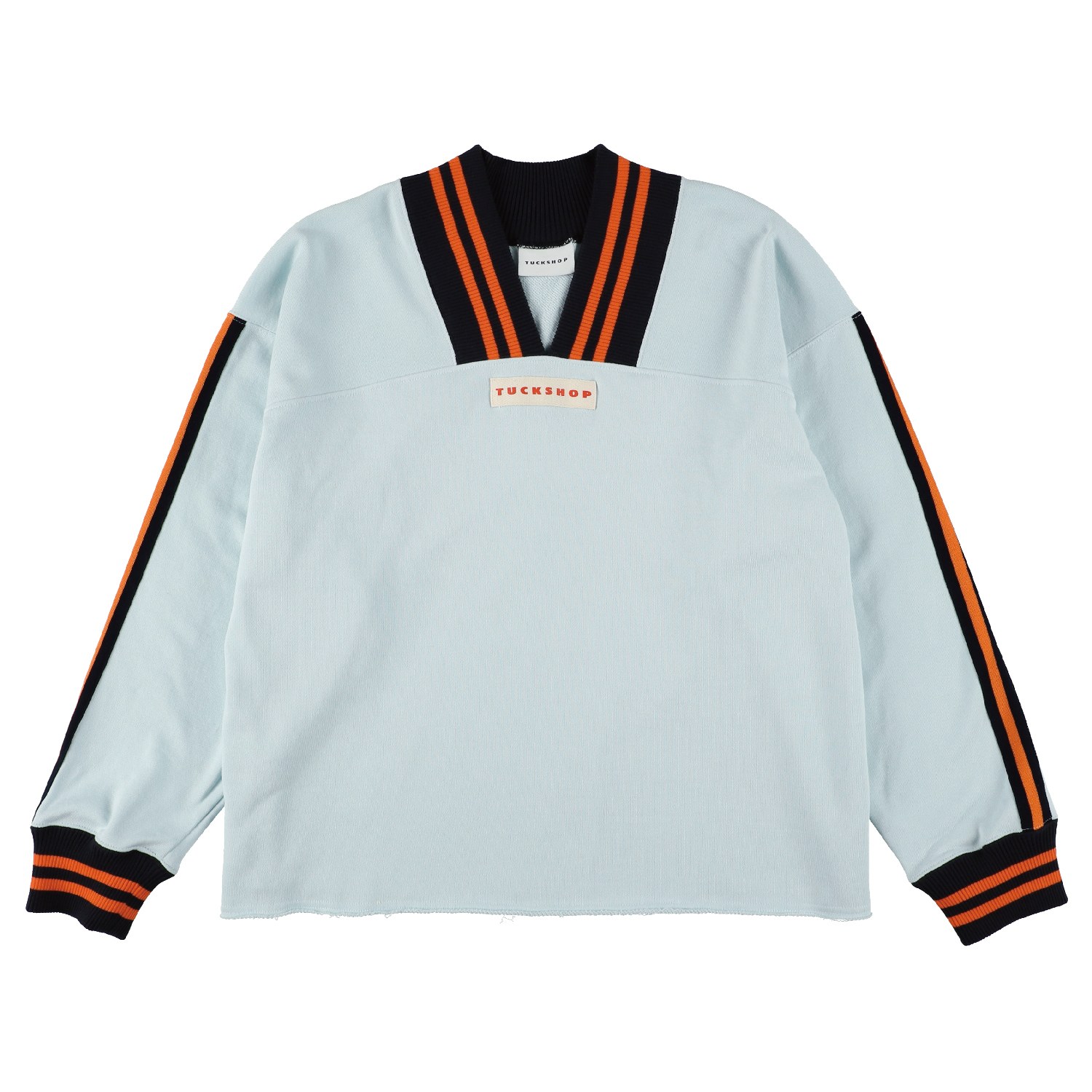 Tuckshop Women's V-neck Sweatshirt - Light Blue In Blue