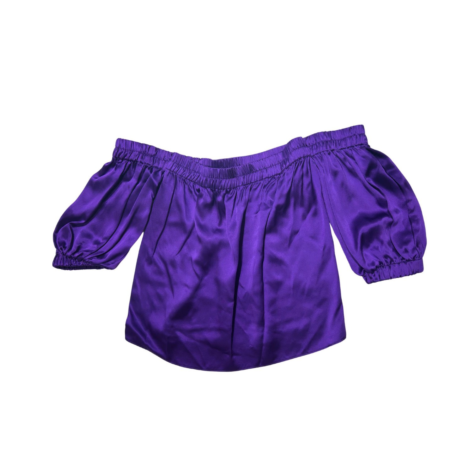 Women's Off The Shoulder Top In Purple | Medium | Lindsay Nicholas New York