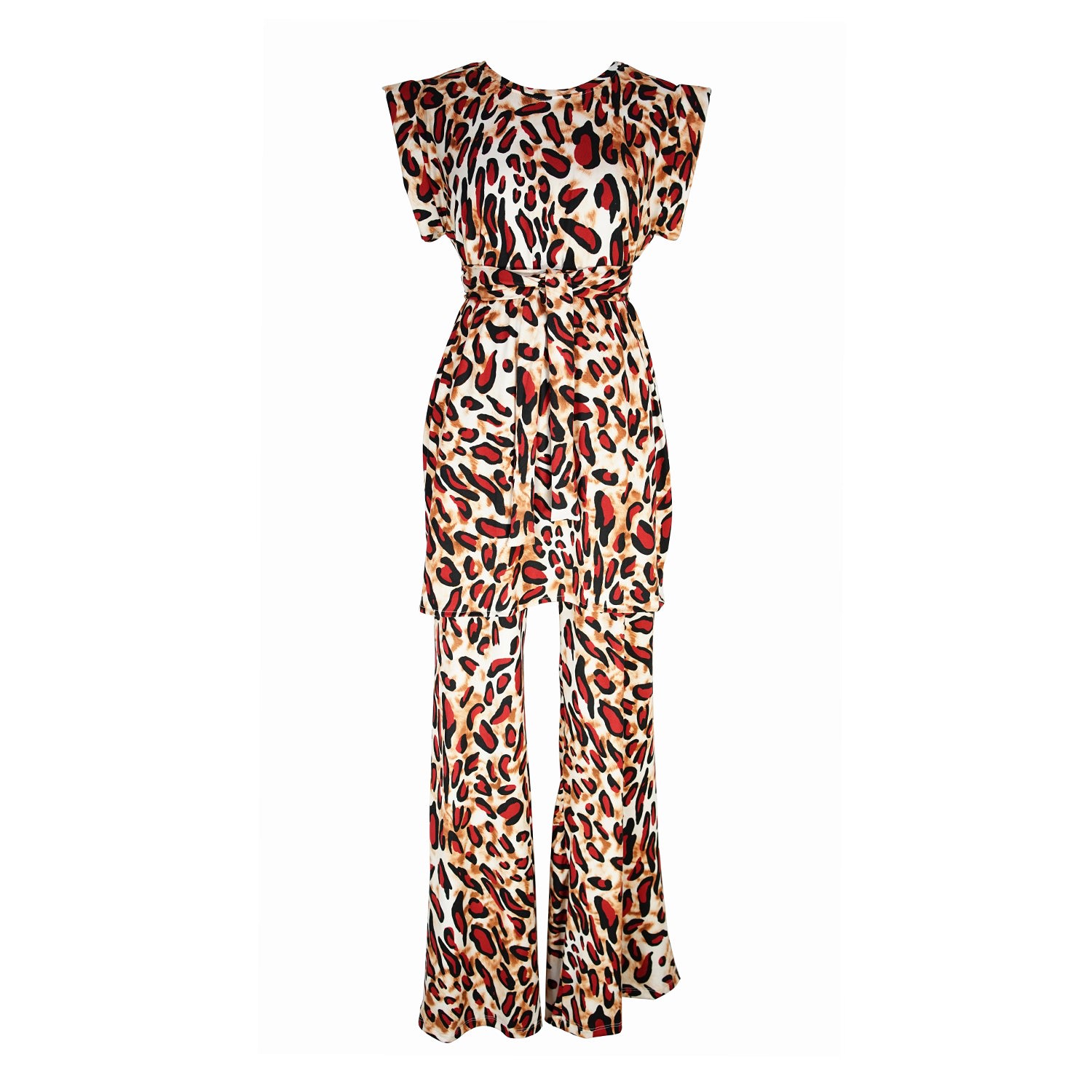 Jennafer Grace Women's Bengal Rouge Tunic & Palazzo Pant Set