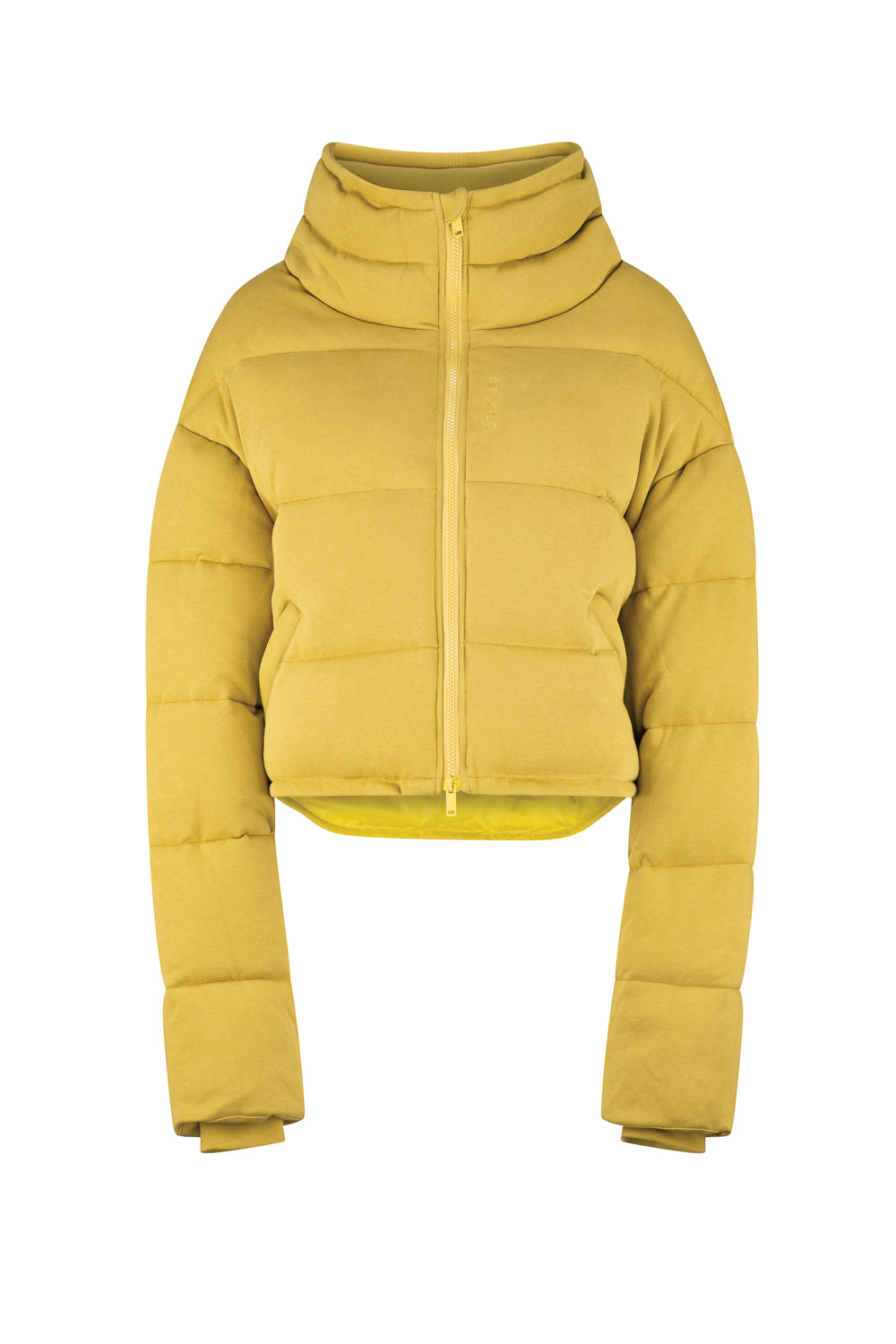 Dref By D Women's Yellow / Orange Nova Cropped Puffer Jacket - Gold