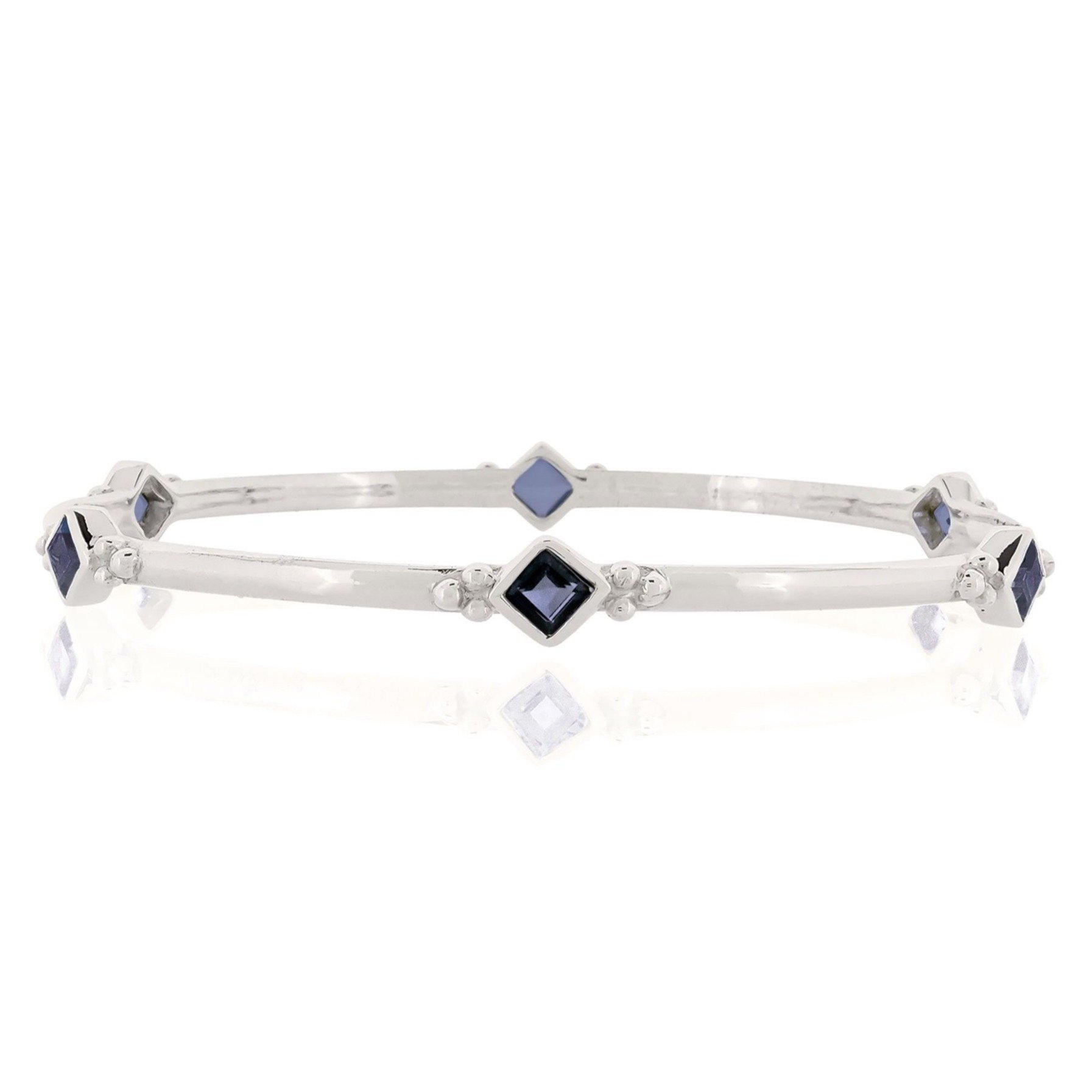 Women’s Divinity Princess Silver Bangle - Iolite Charlotte’s Web Jewellery