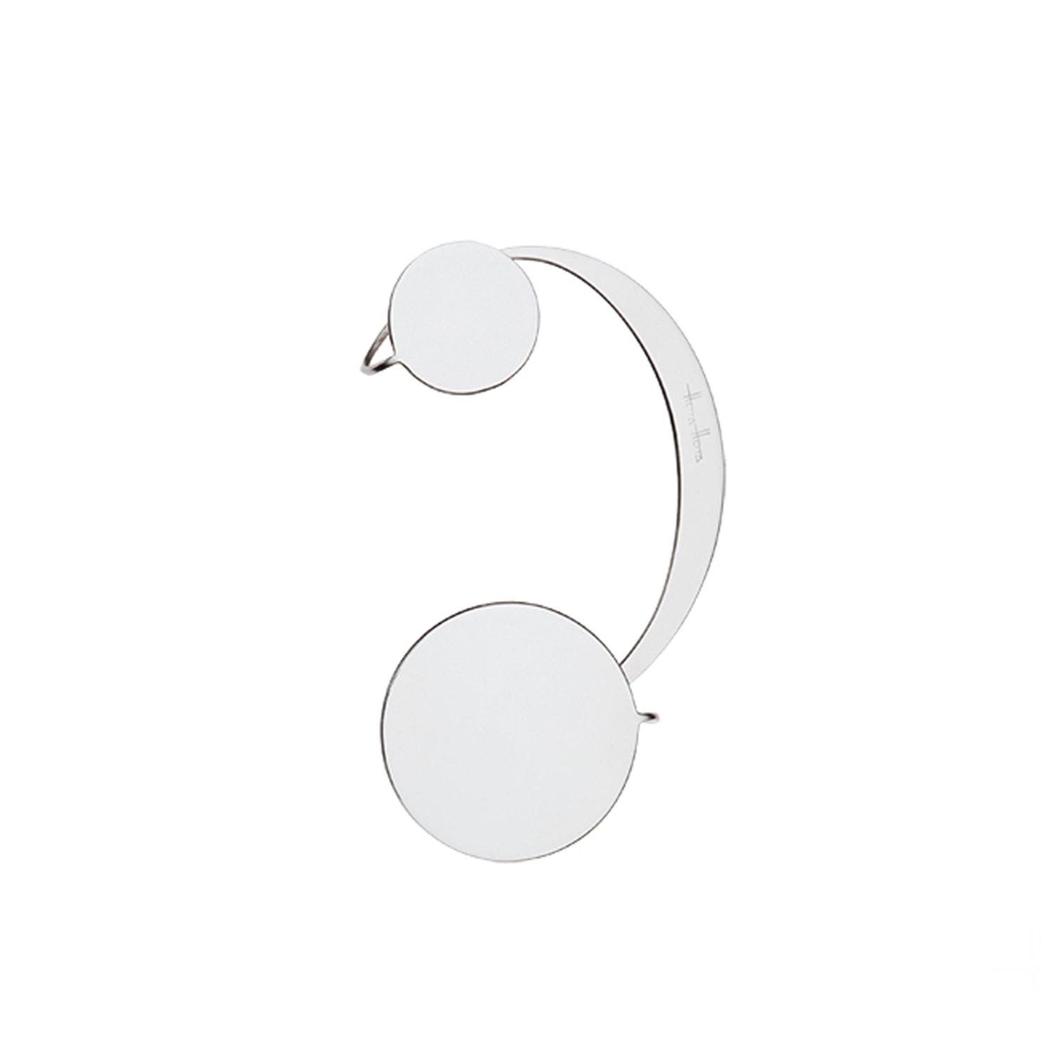 Hota Hota Jewellery Women's Silver Binary Earring - Left