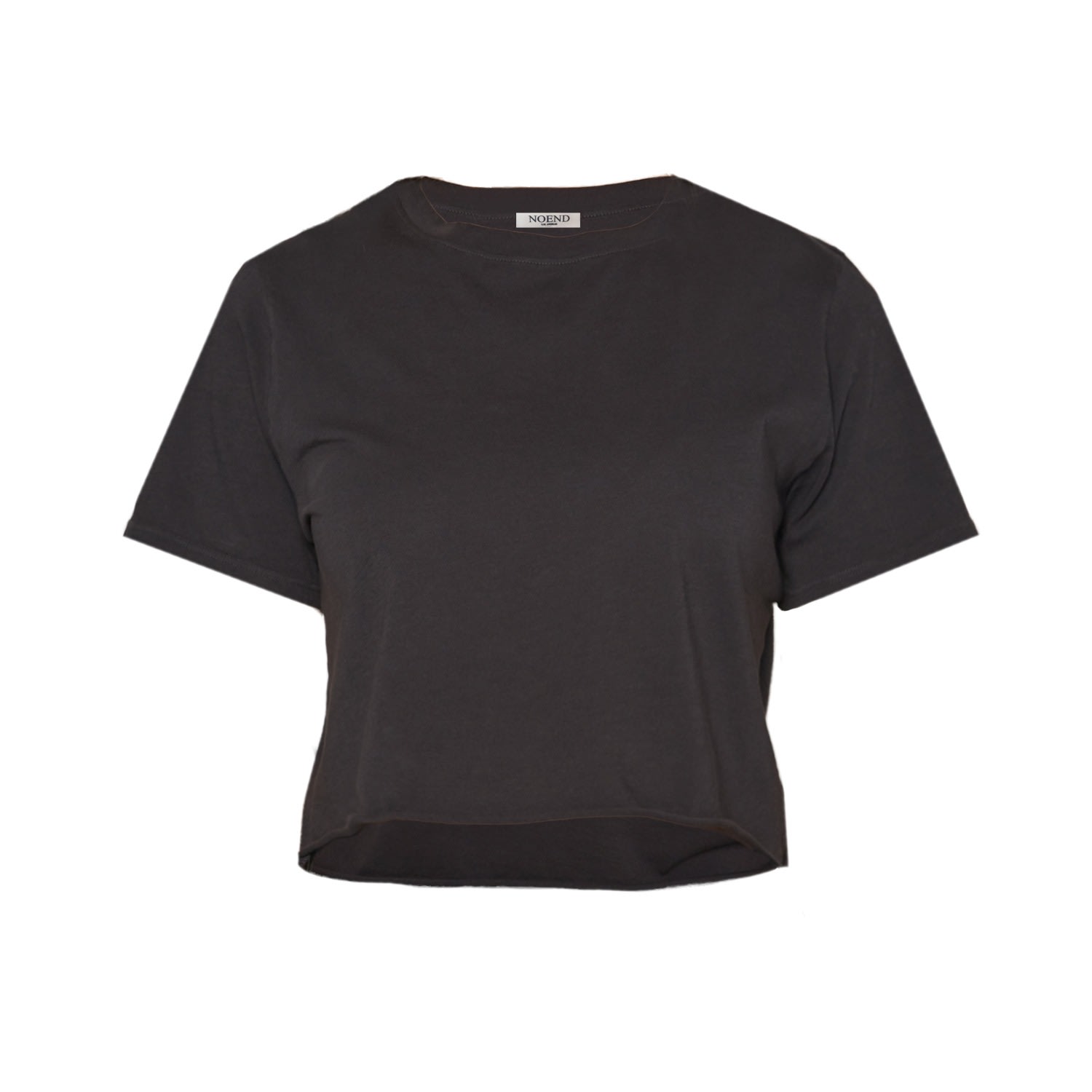 Noend Denim Women's Cropped Loose Tee - Black In Black