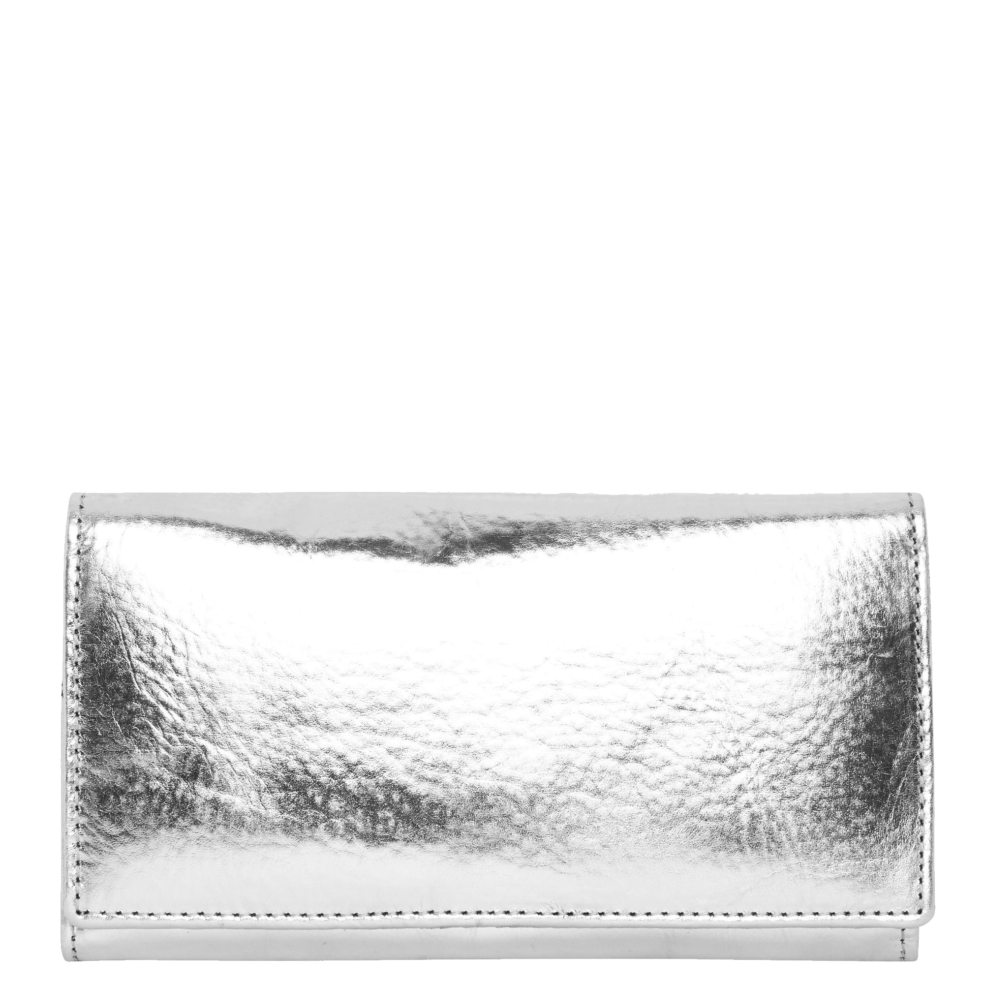 Women’s Silver Leather Multi Section Purse Brix+Bailey