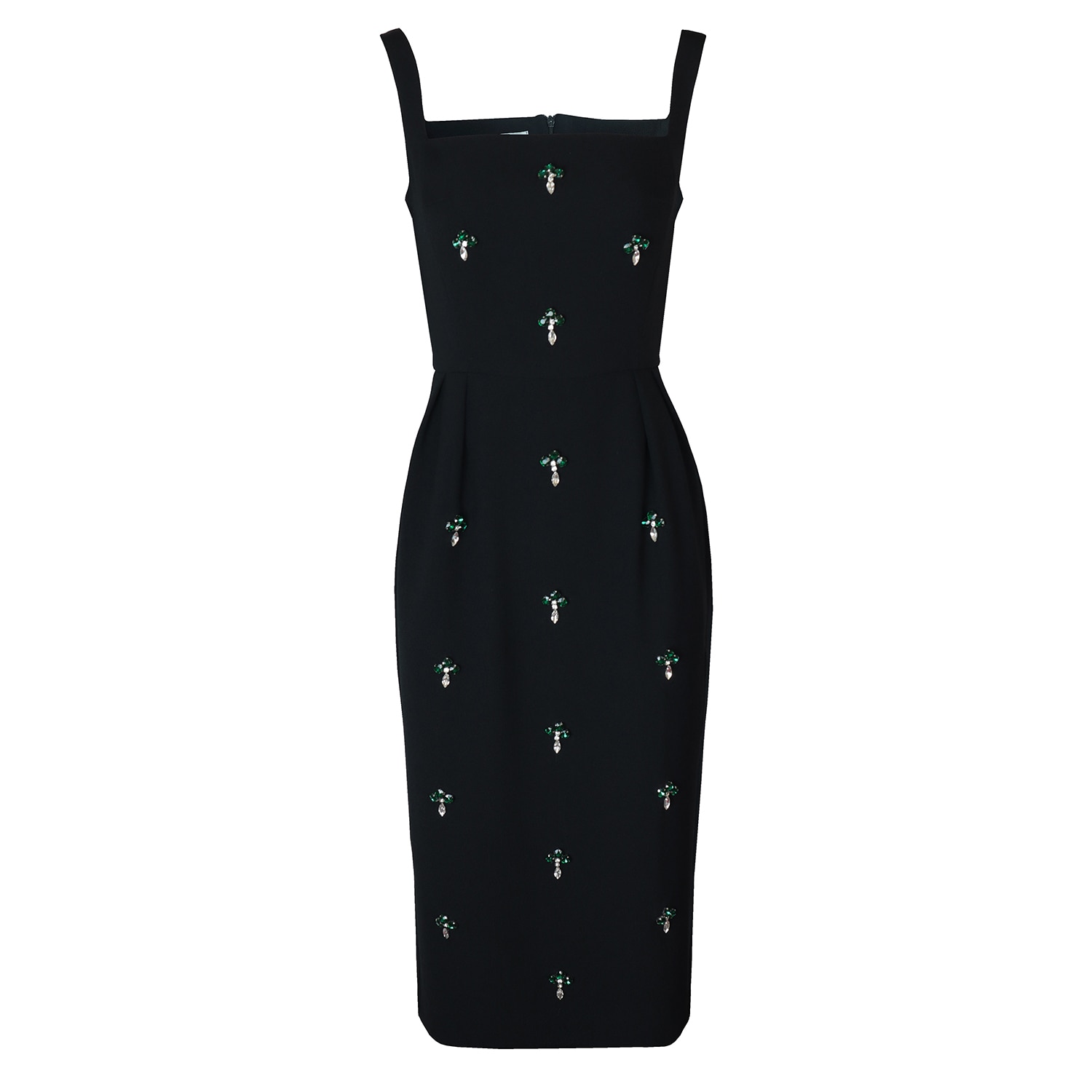Women's Vivienne Crystal Hand-Embellished Event Midi Dress - Black | Medium | 2Kstyle