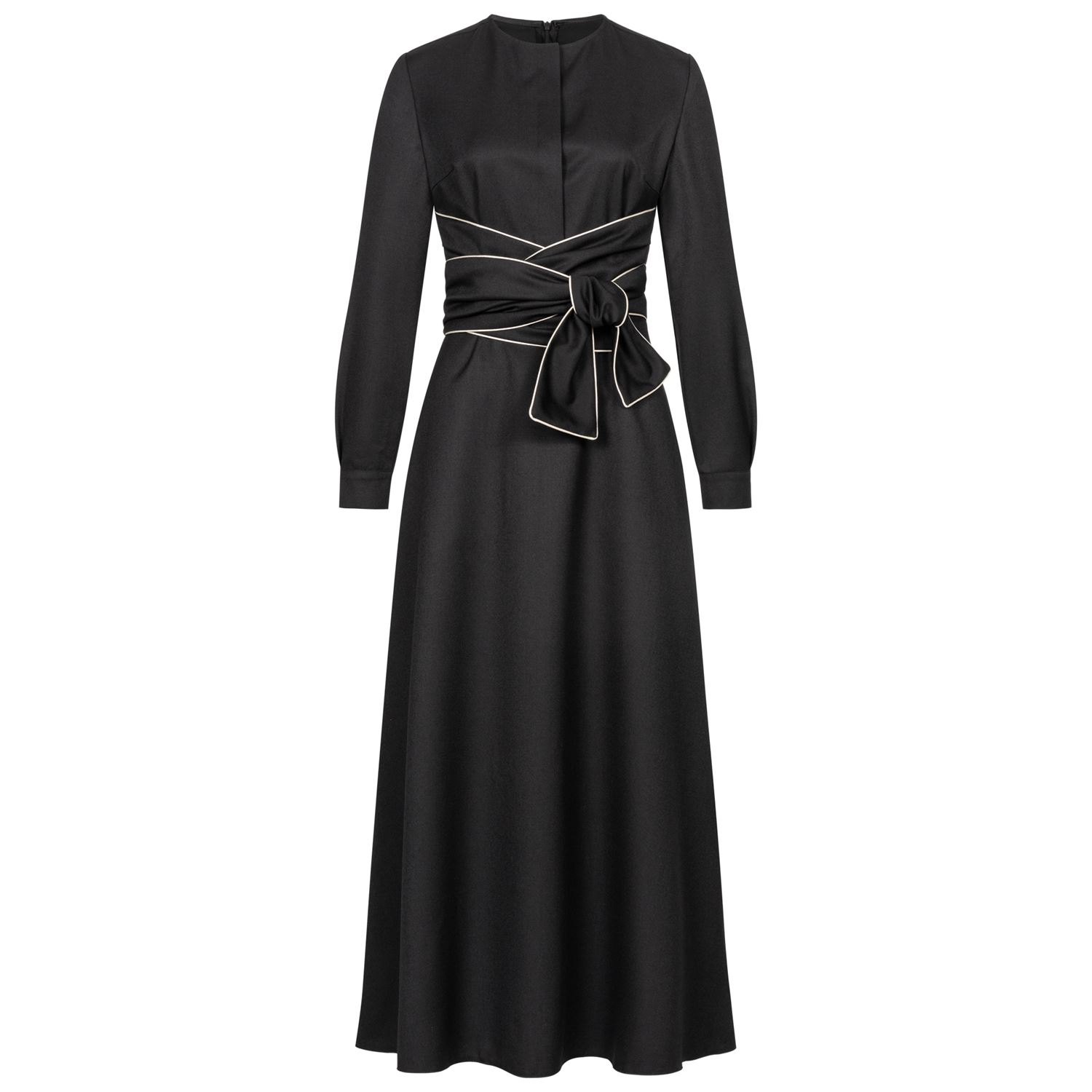 Women’s Black Wool-Blend Maxi Dress Small Marianna DÃ©ri