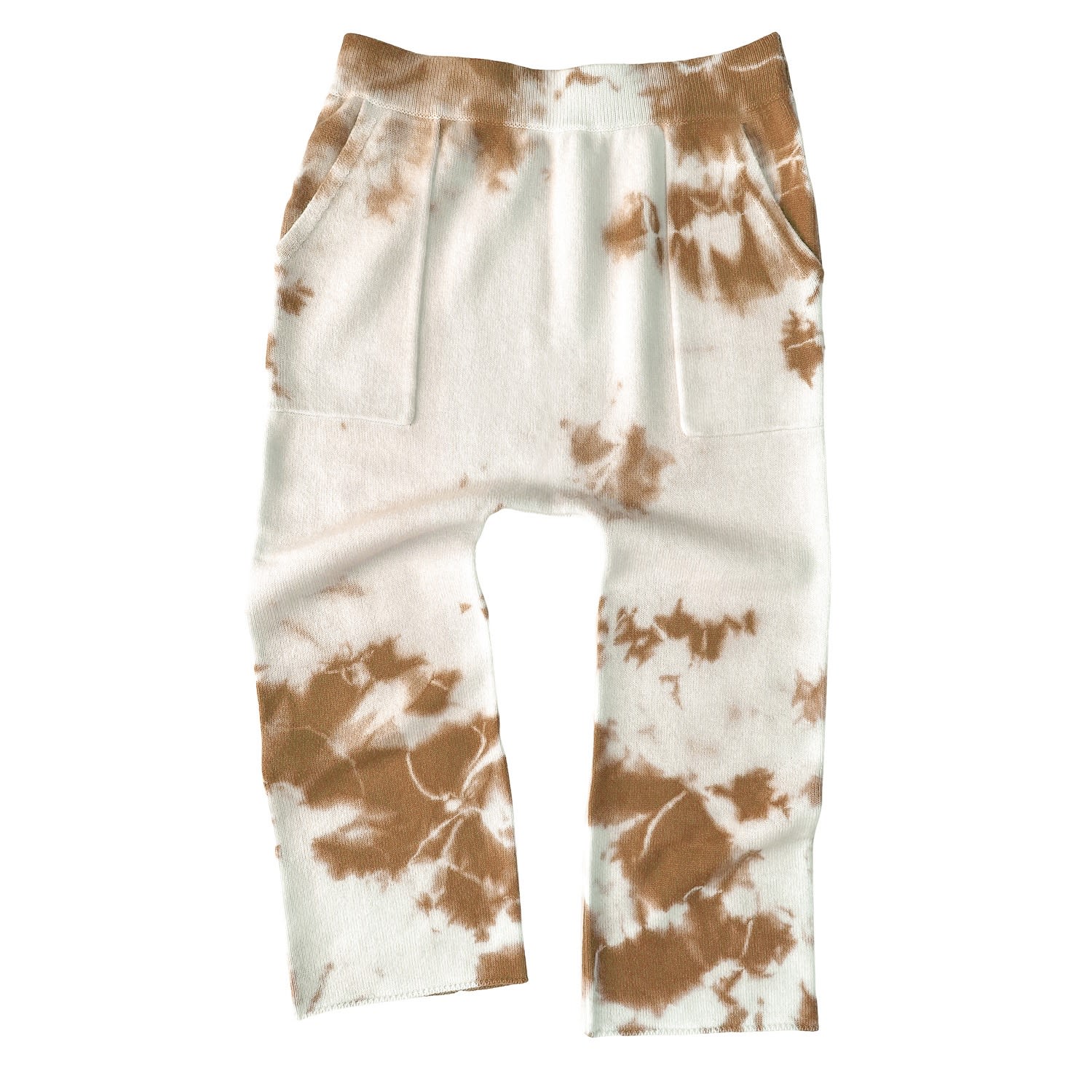 Zenzee Women's Gold Cashmere Jogger Pants - Copper Tie Dye In Gold