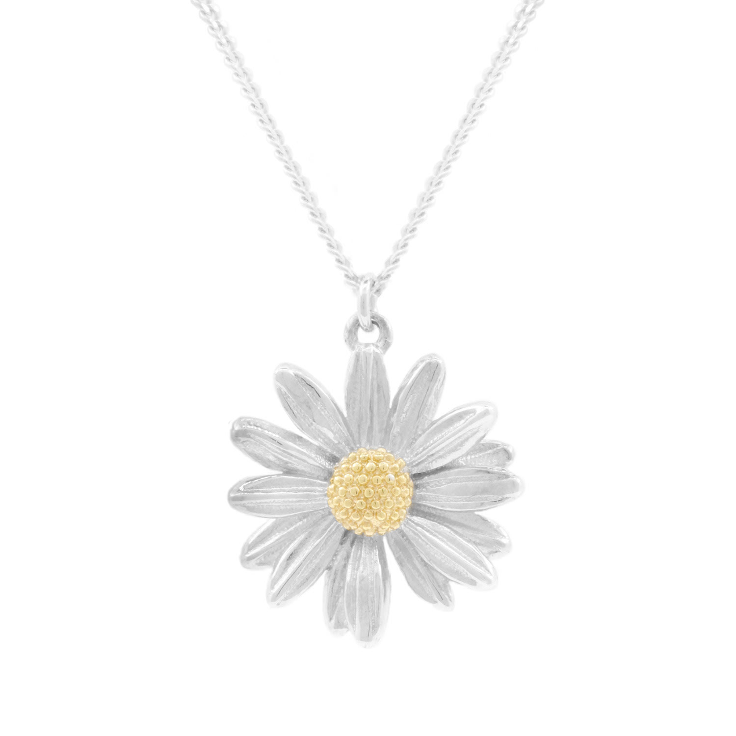 Lee Renee Women's Gold / Silver Daisy Necklace – Silver & Gold In Multi