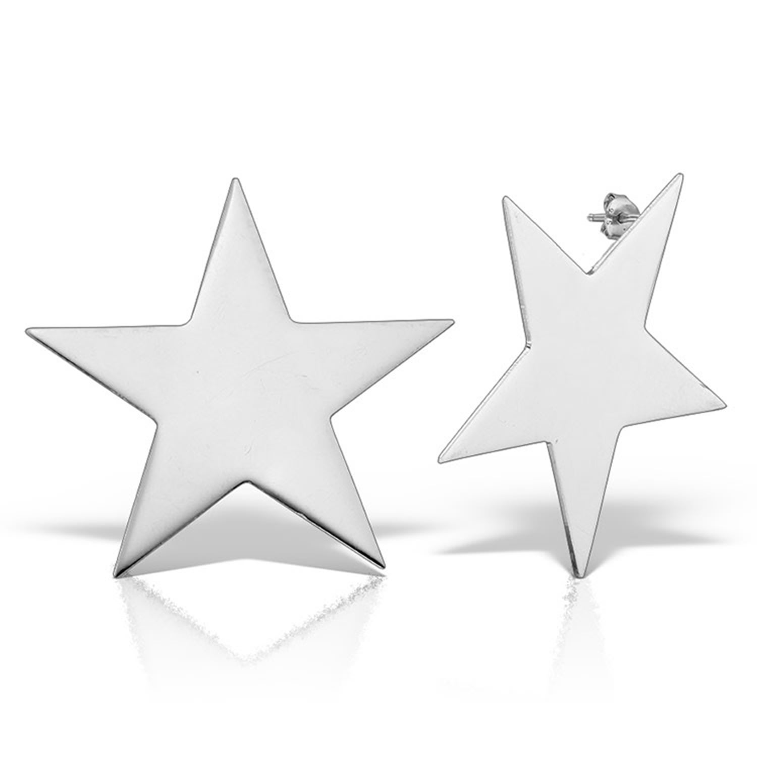 Obsidian Women's Superstar You Are Earrings, Sterling Silver