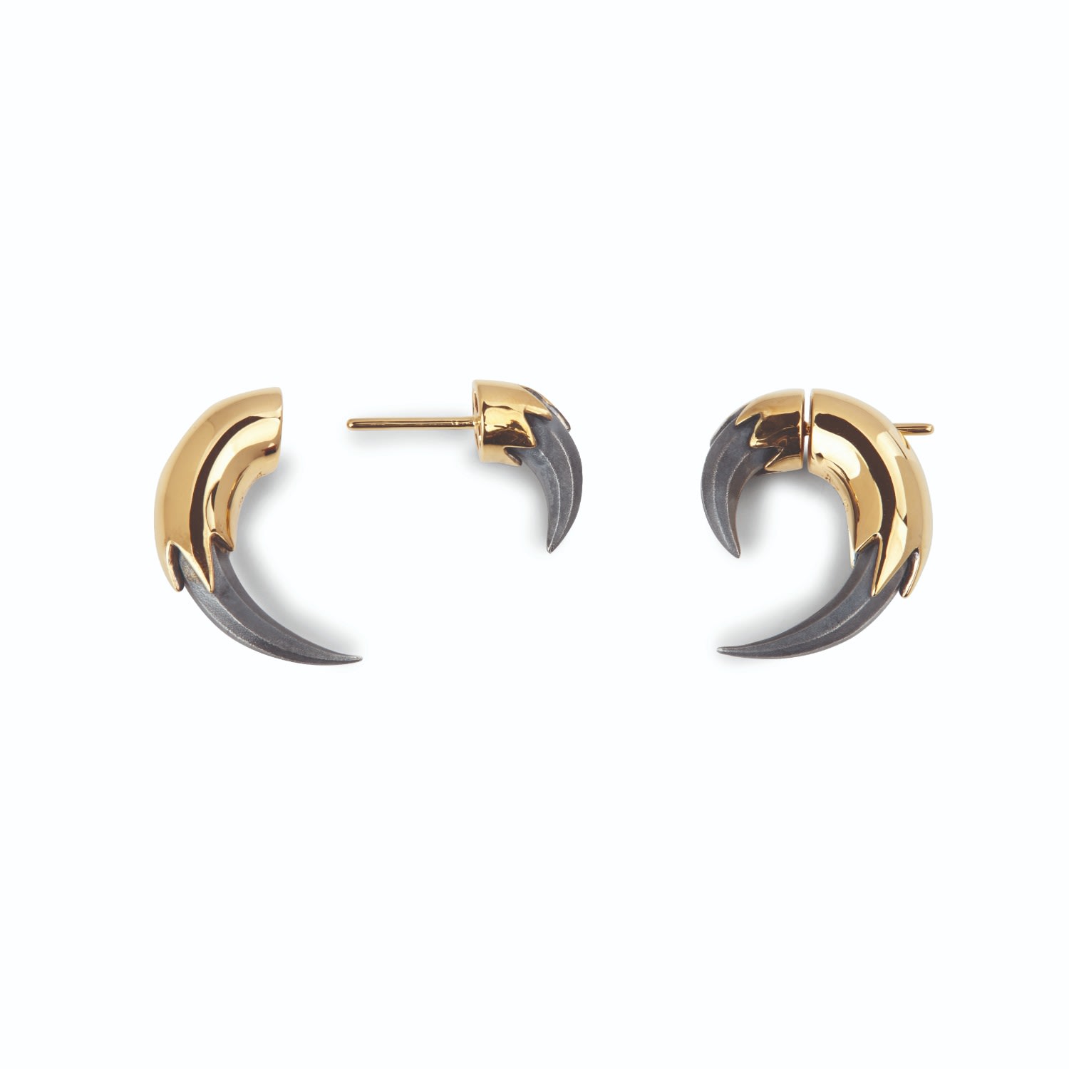 Women’s Small Vampire Claw Earrings Gold Kasun
