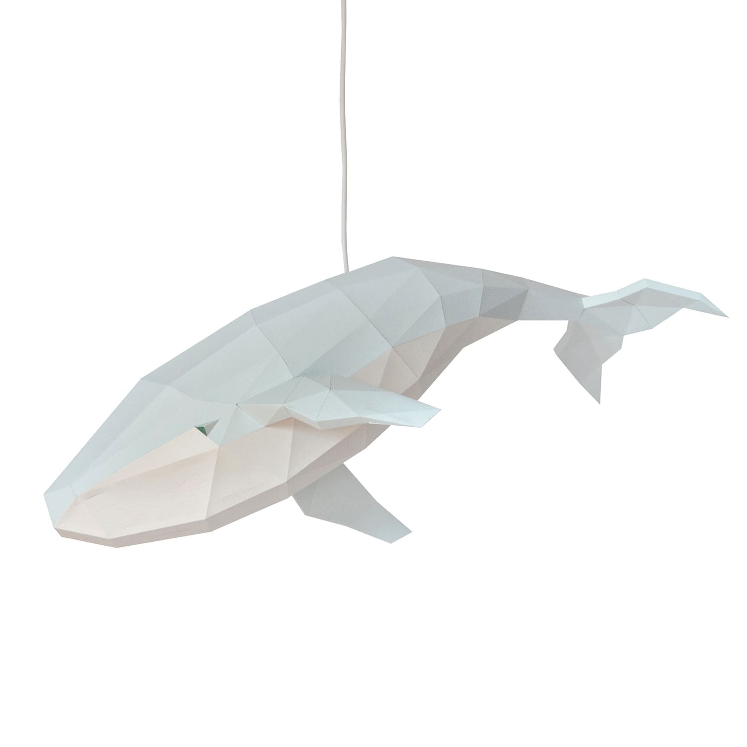 Humpback Whale Diy Pendant Paperlamp Kit In Soft Blue Owl Paperlamps Wolf Badger