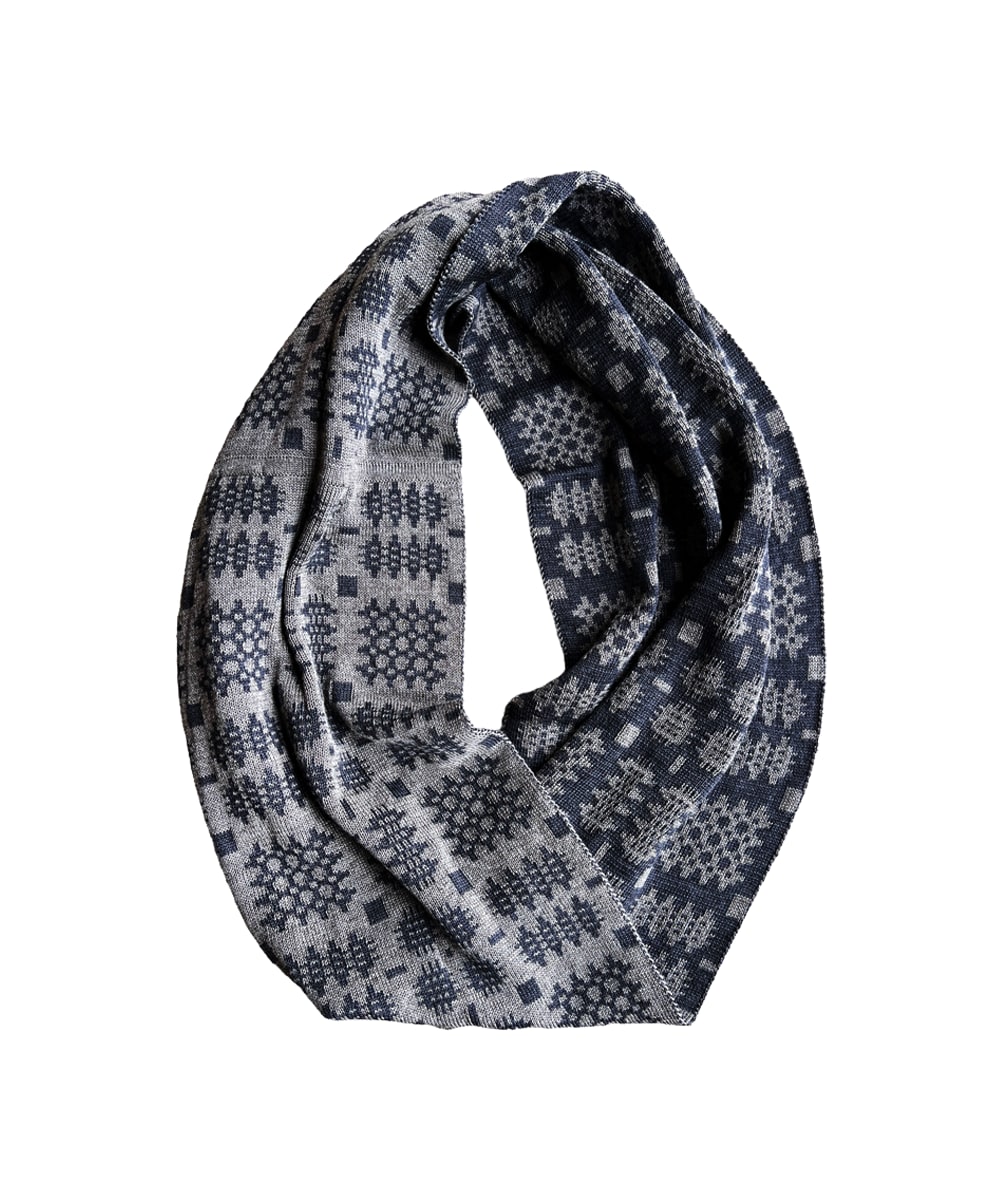 Mabli Women's Grey Carthen Mawr Loop Scarf - Squirrel / Anthracite In Grey