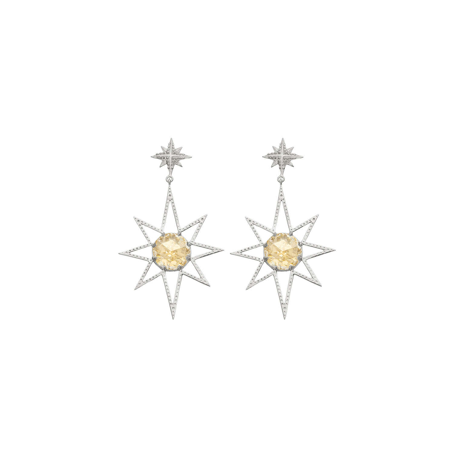 Zoe And Morgan Women's Sunburst Earrings Silver In Silver