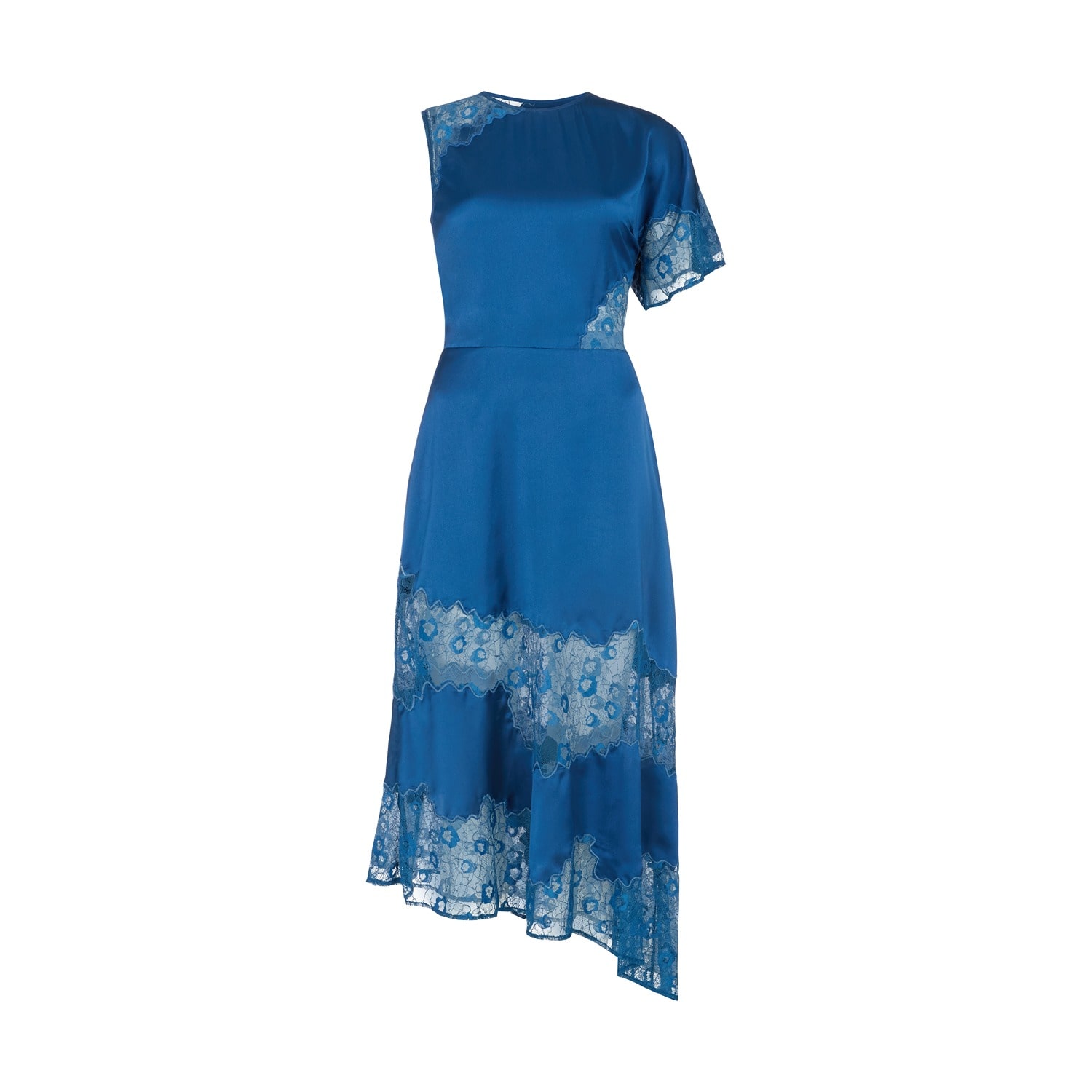 Lily And Lionel Women's Selma Lace Insert Midi Dress In Blue In Blue