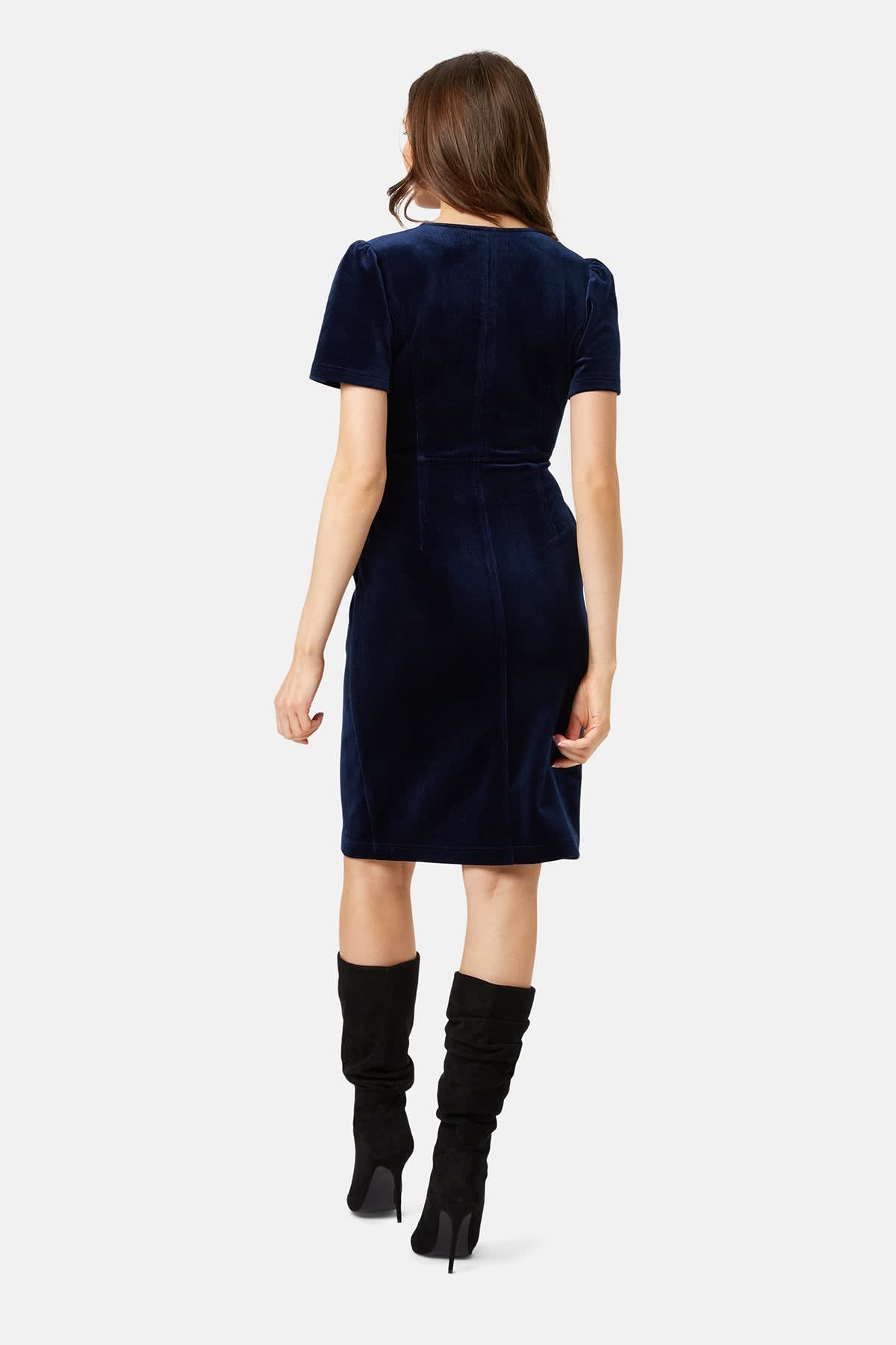 Navy wiggle dress cheap