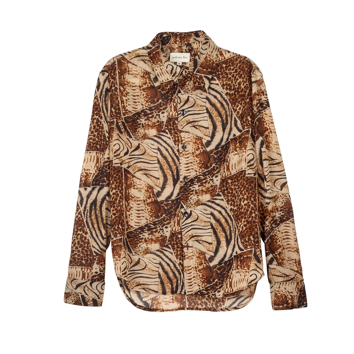 Men’s Brown Tiger Shirt Extra Large Paloma Lira