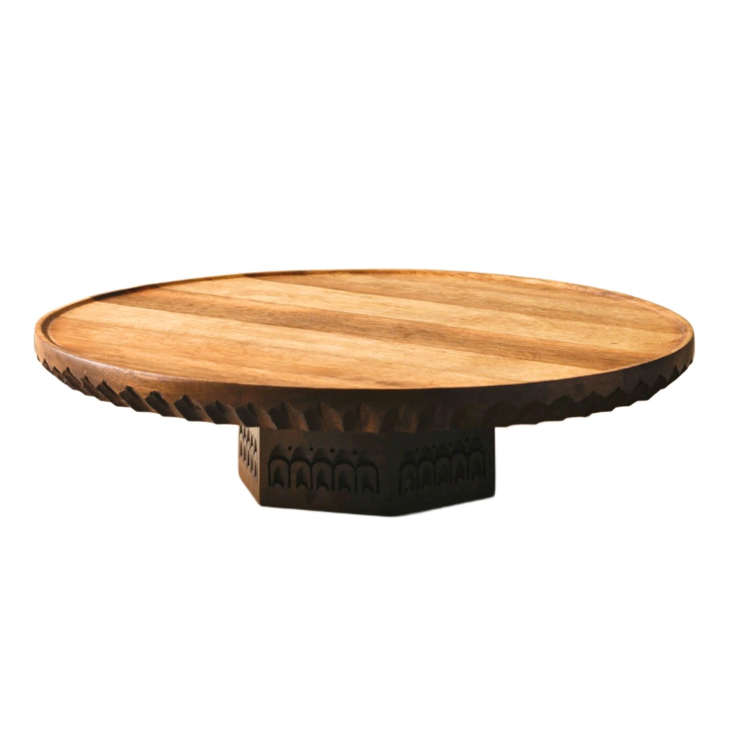 Waga Brown Kralj Wooden Cake Stand
