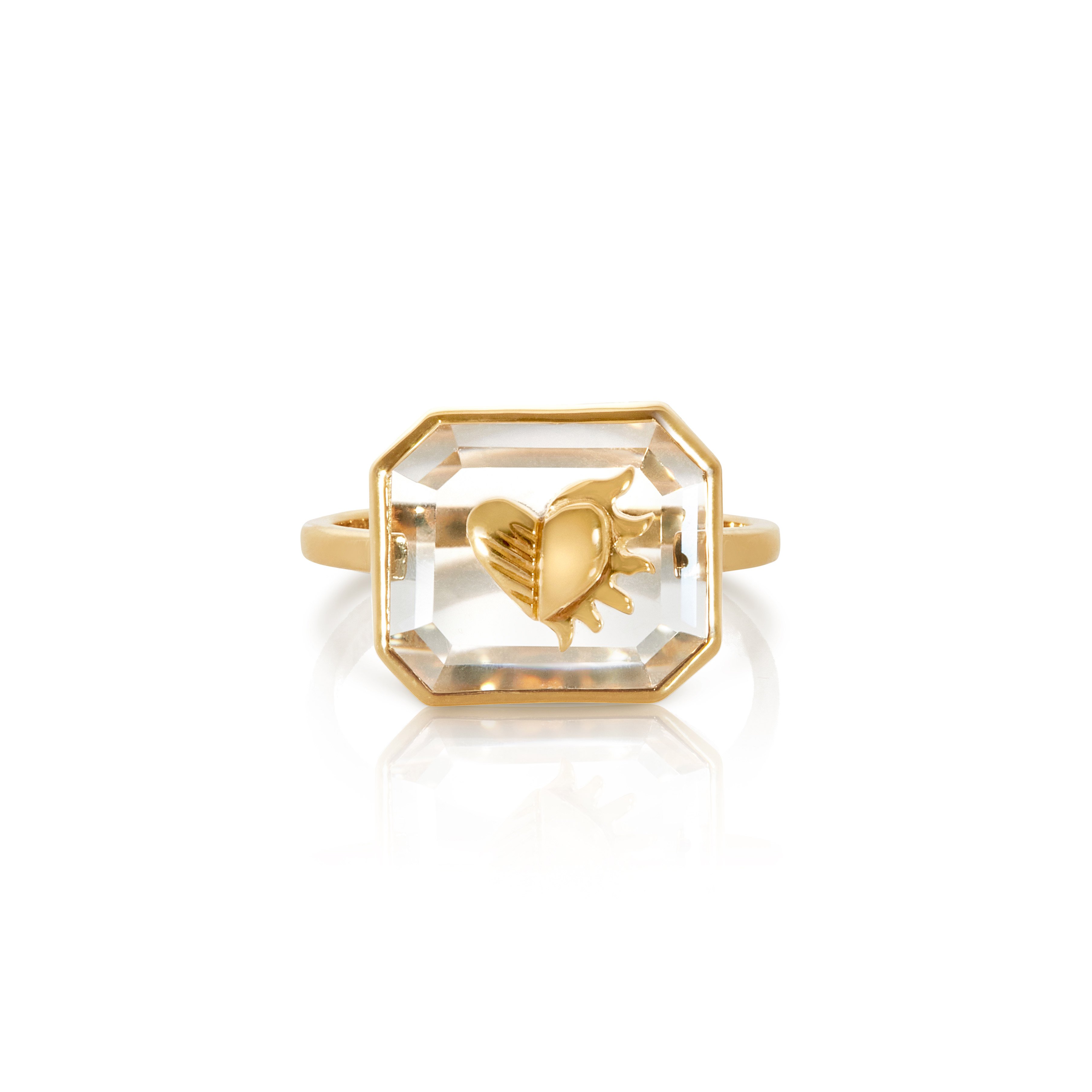 Women’s Gold Heart A’flame Ring Shop Lausanne