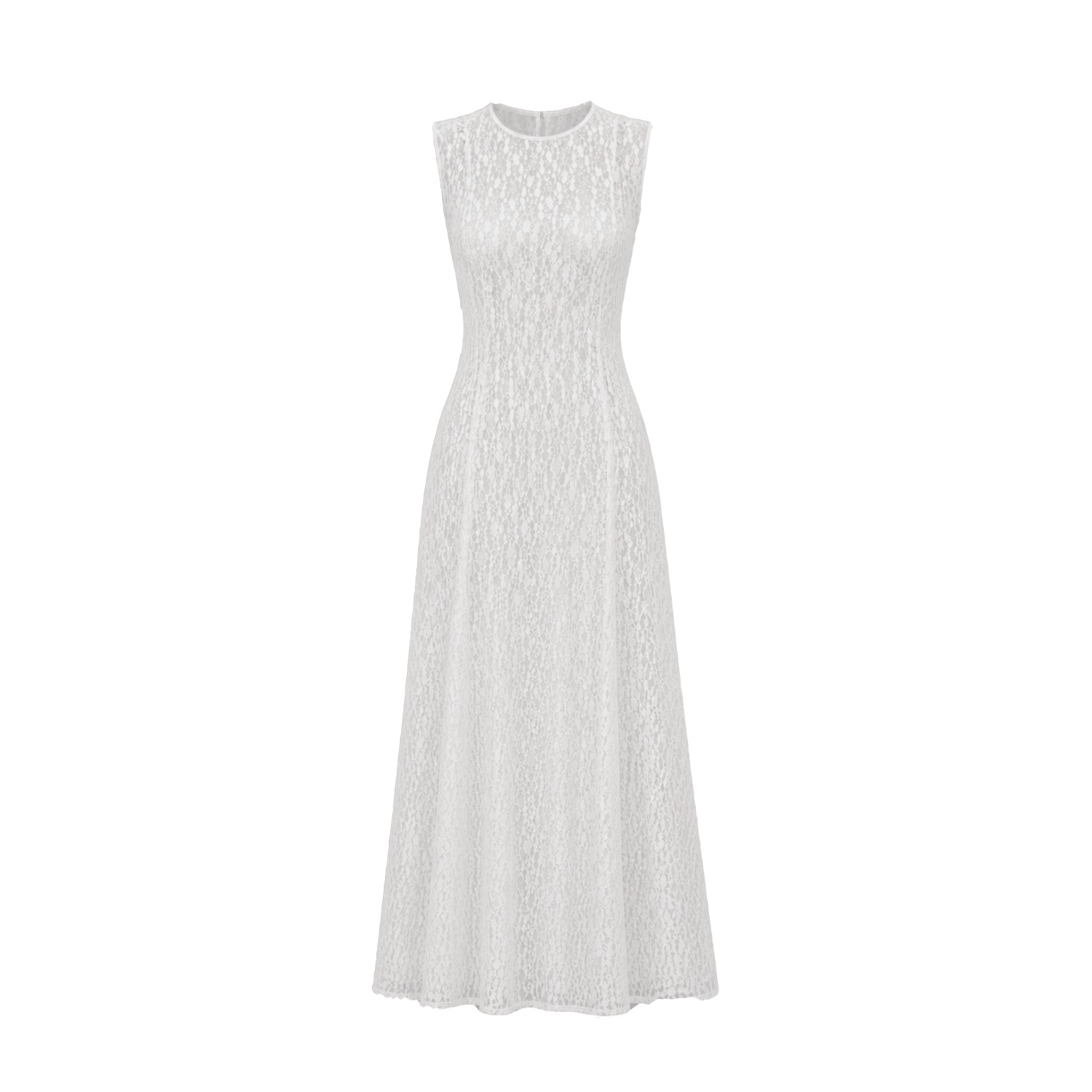 Decolet The Label Women's White Alaya Lace Dress In Chantilly Ivory